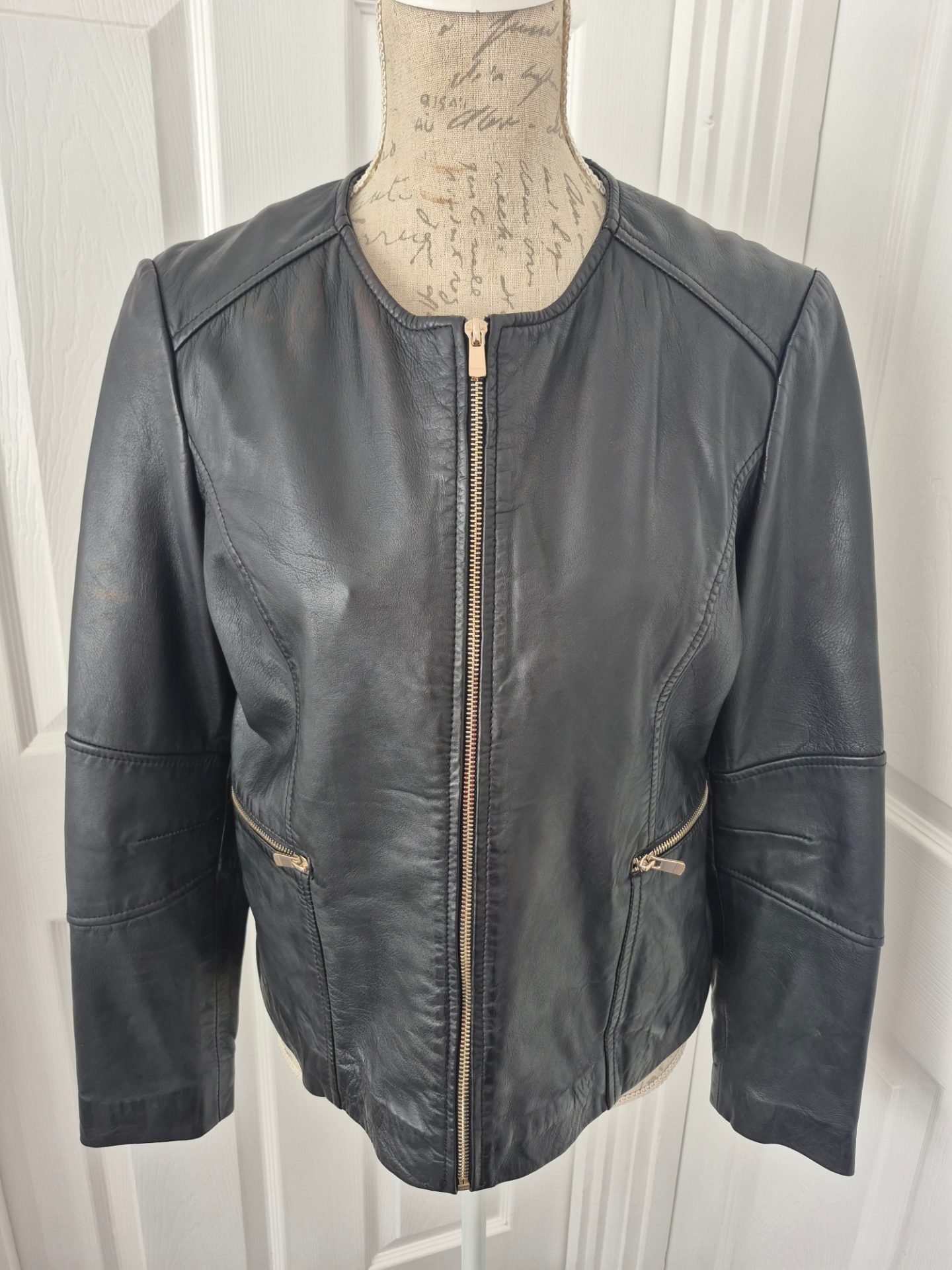 Black leather jacket