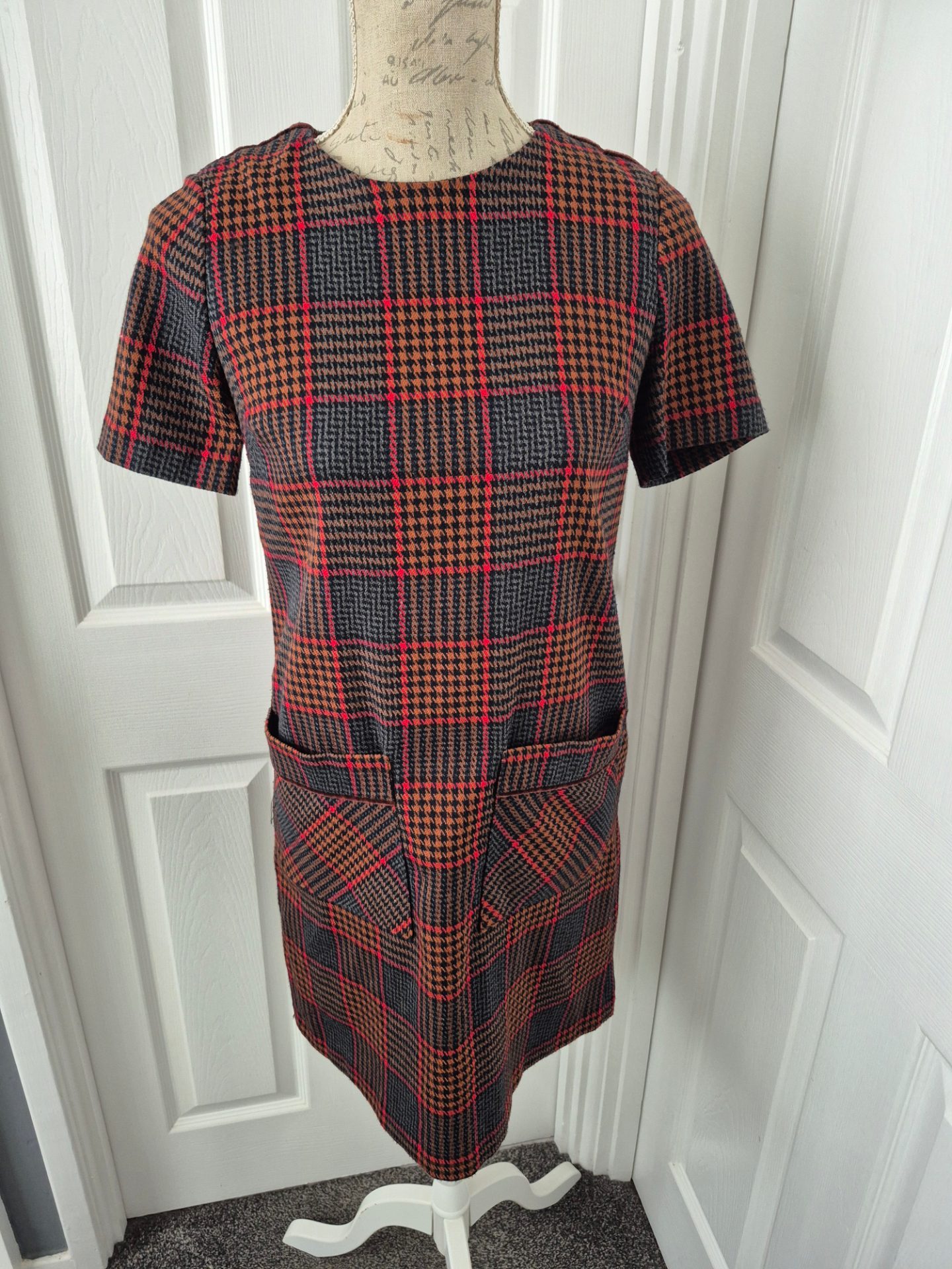 Next Tartan shift tunic dress