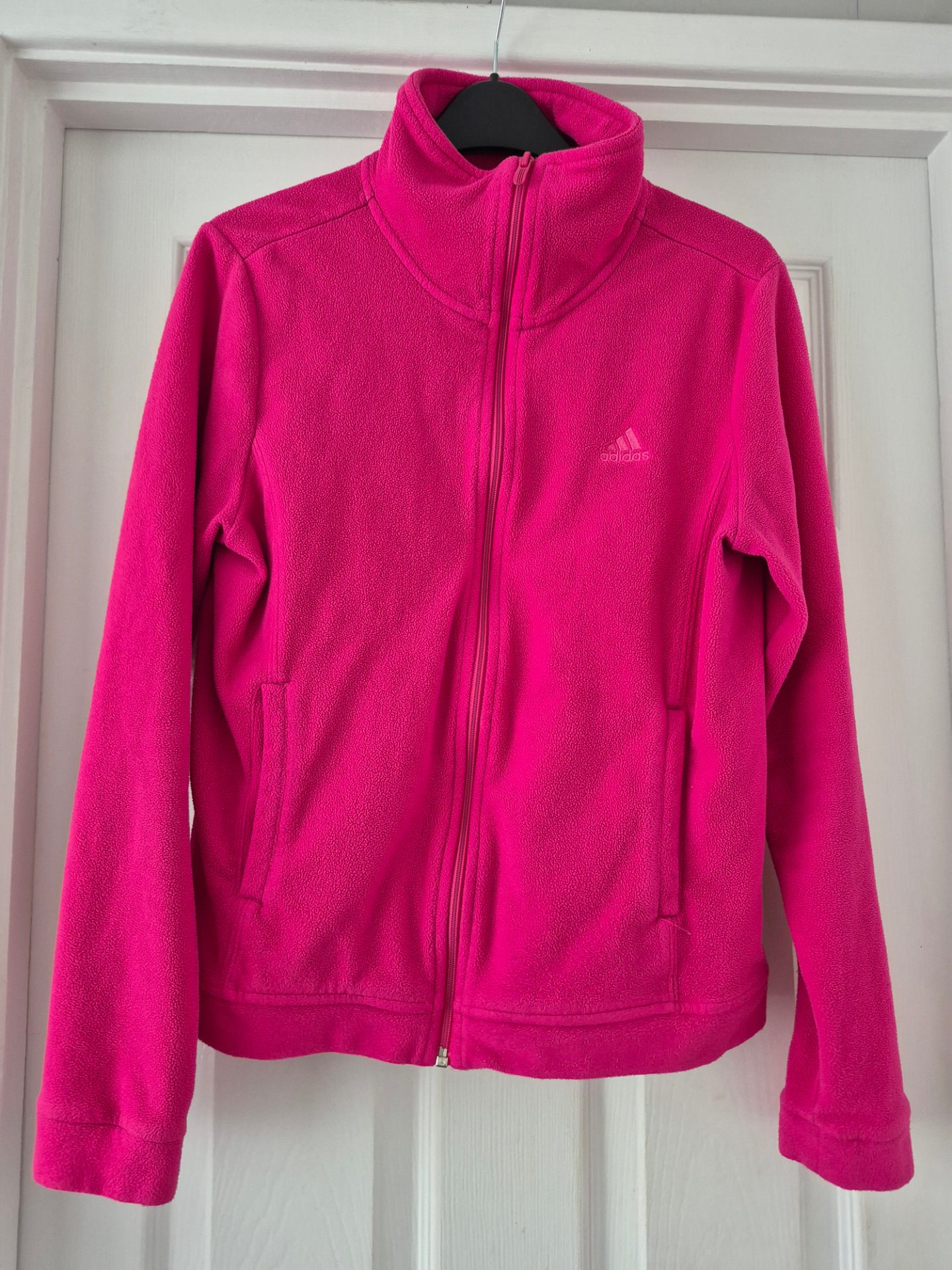 Hot pink adidas fleece jacket