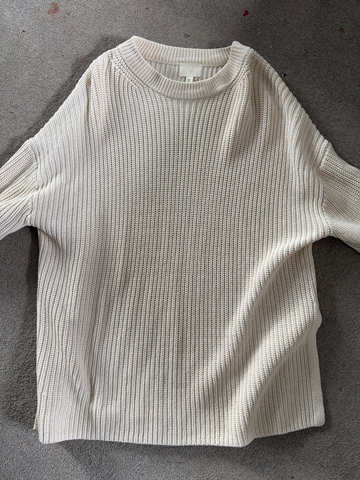 H&M cream oversized jumper size medium