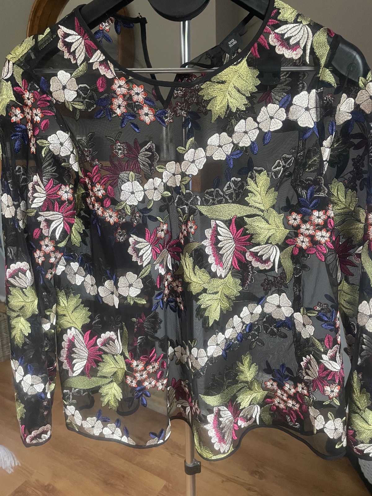Embroider river island blouse size 14