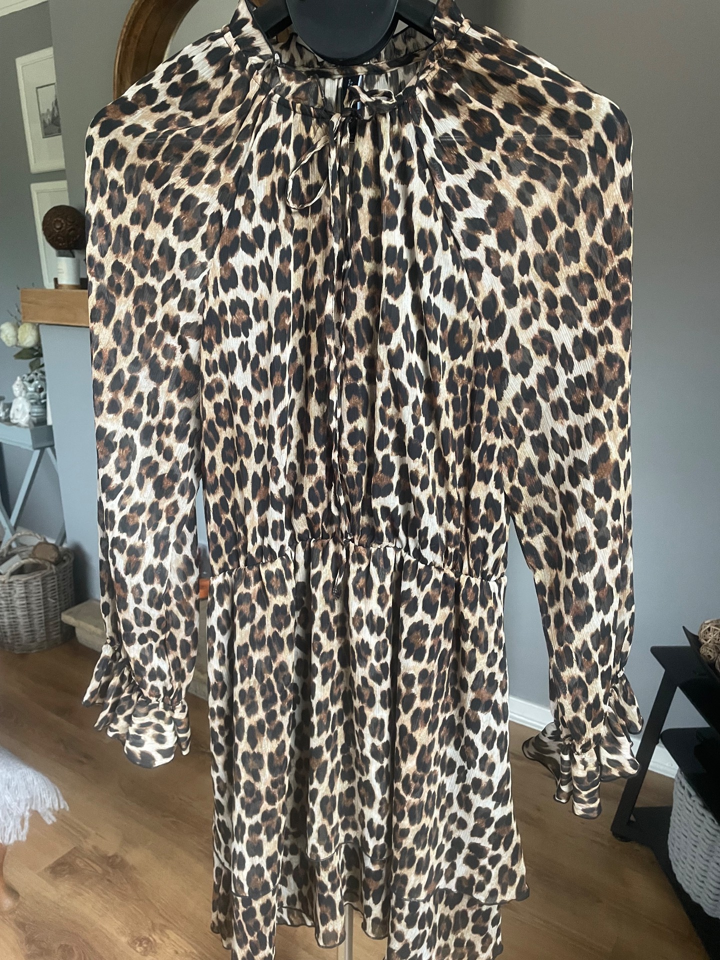 Mango leopard print dress. Size L