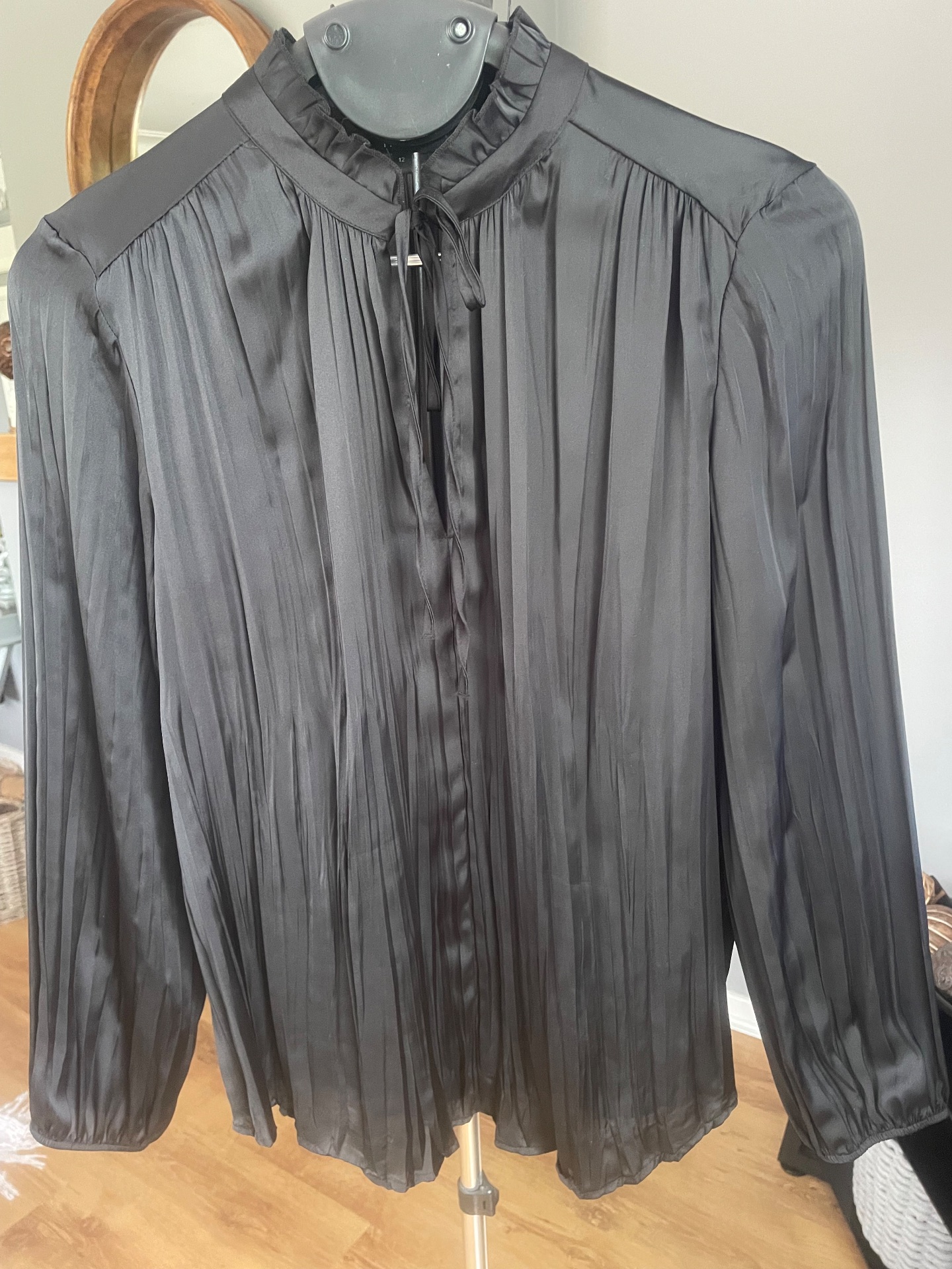 Next black pleated blouse size 12