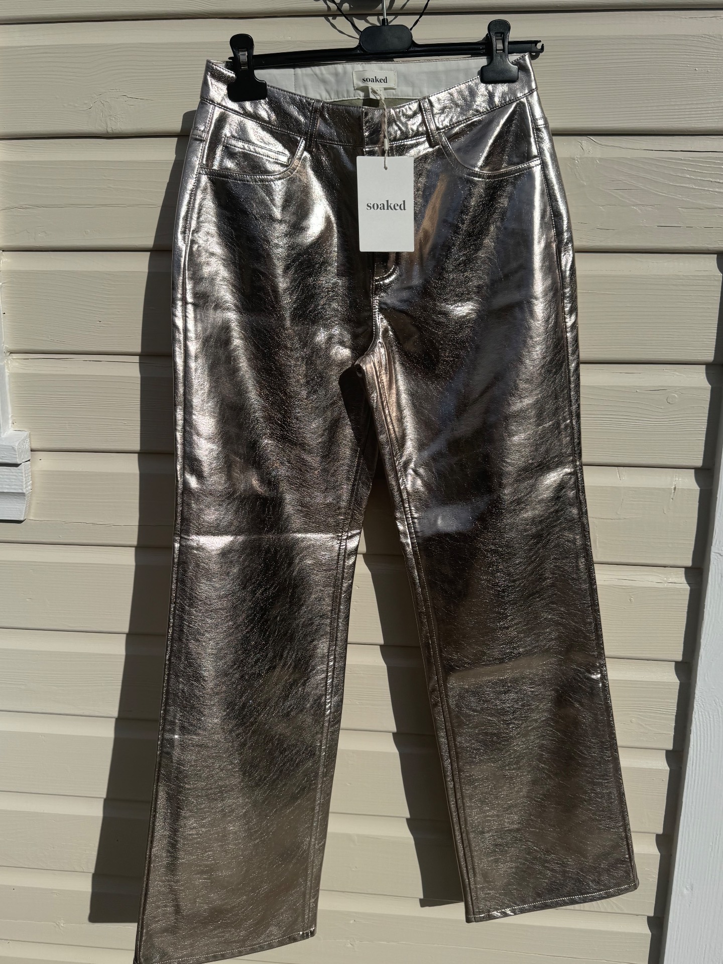 Rose gold wide leg trousers sidanila pants size small