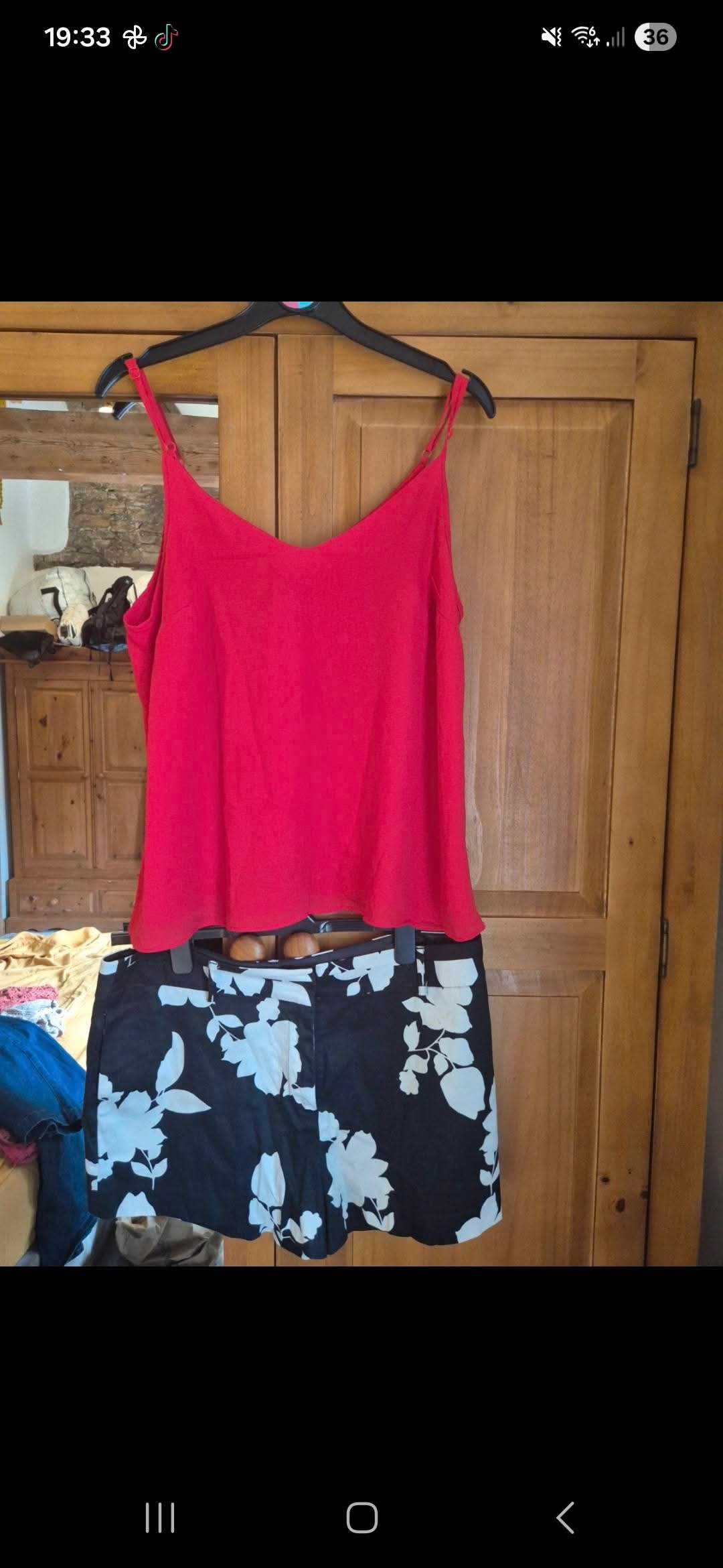 Holiday Co-Ord Outfit – Oasis Shorts & ASOS Cami – Size 12