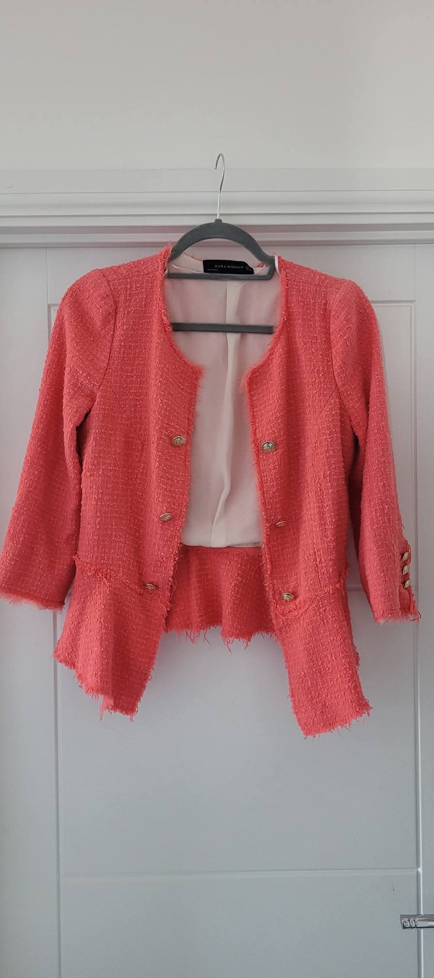 Zara frayed edge blazer