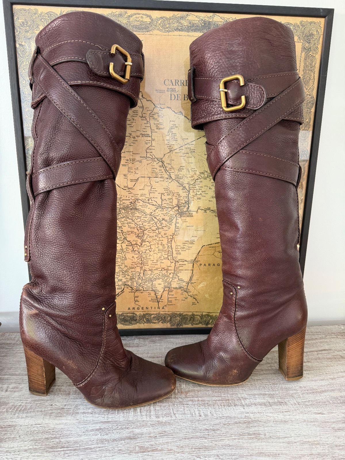 Chloe Paddington Brown Leather Boots size 39 / 6