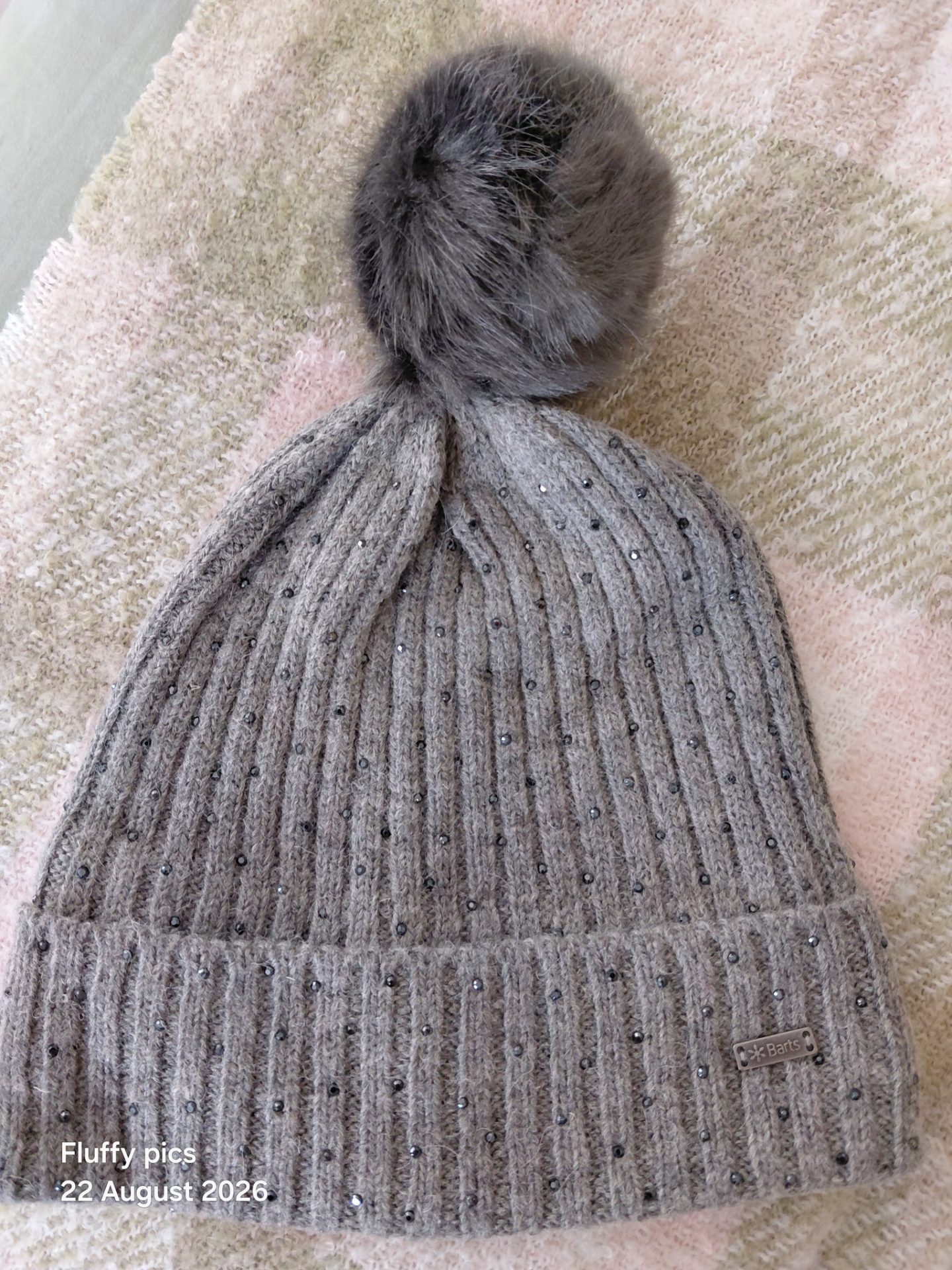 Barts pom pom hat with jewels