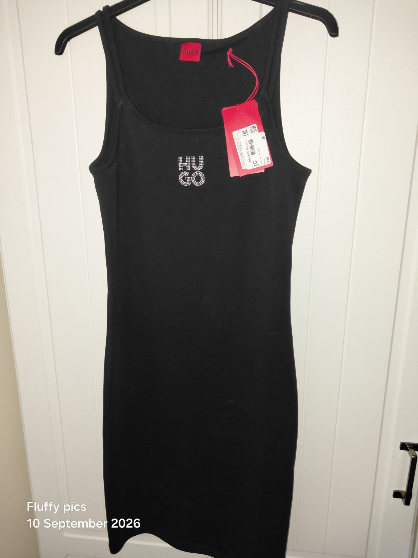 Hugo boss bodycon dress with diamantie logo