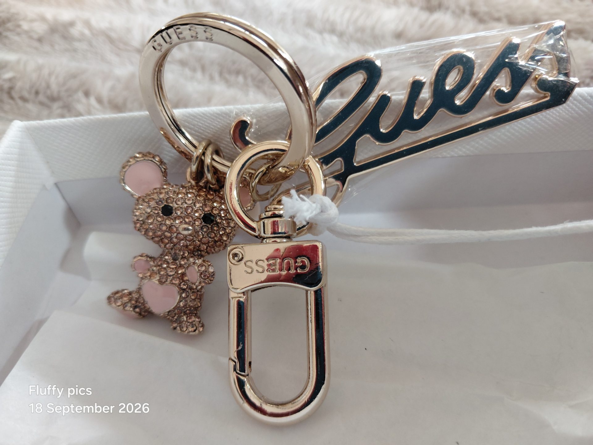 Guess charm keyring