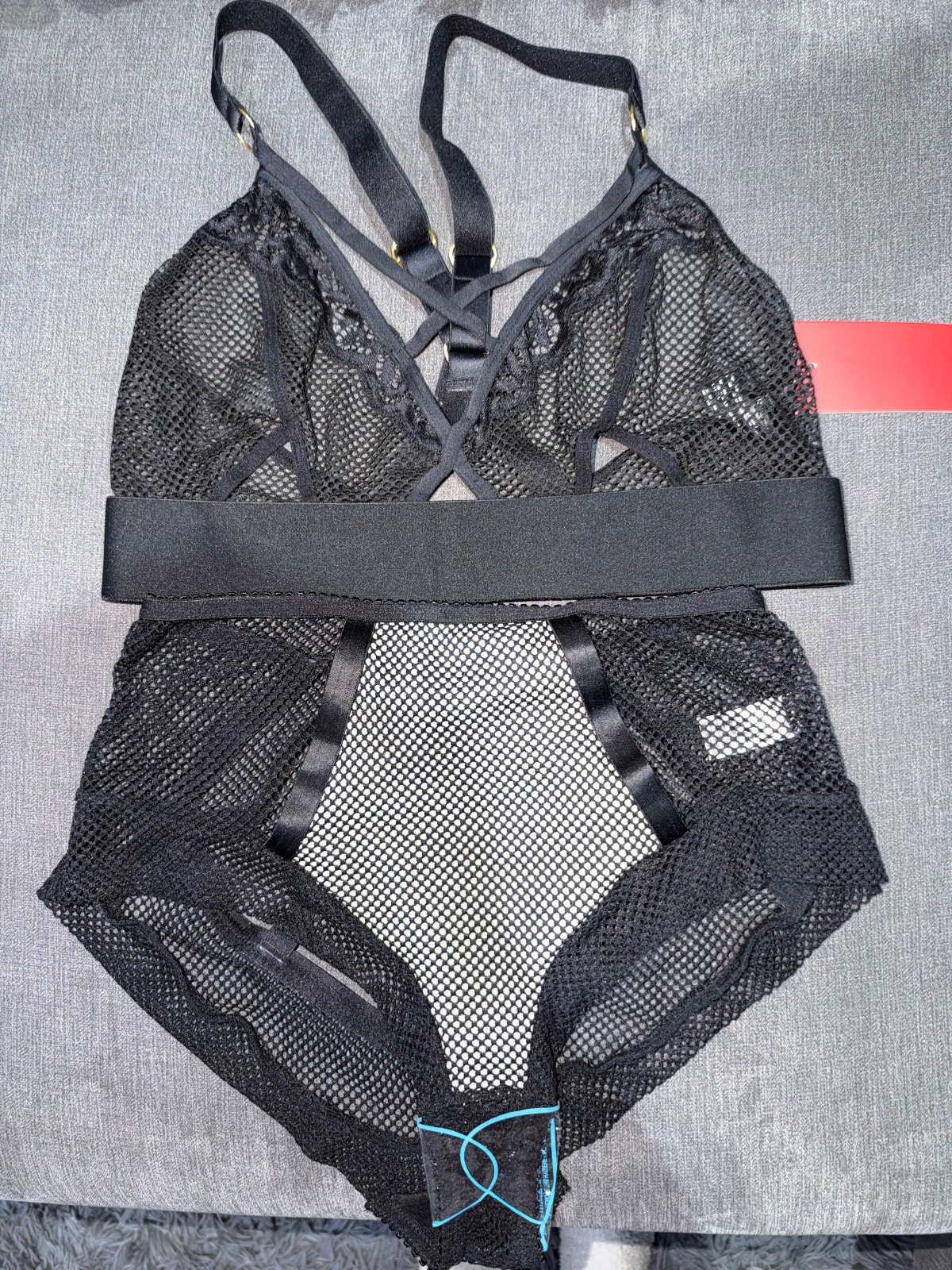 Tutti Rouge Fuller Bust Black Lace Lingerie Set – Bra 34DD/E/F & Knickers M 12/14