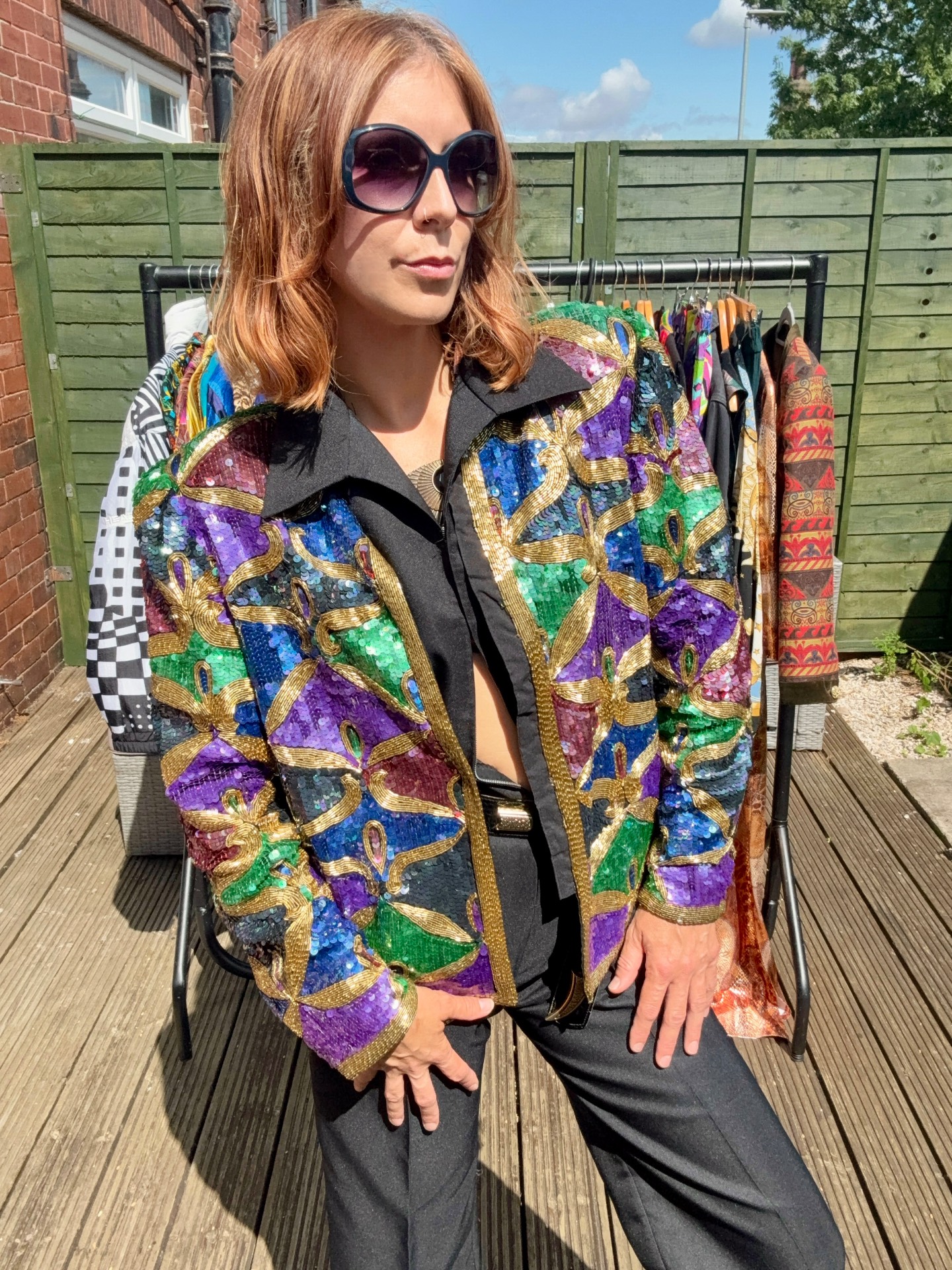 Vintage Laurence Kazar Sequin Trophy Jacket