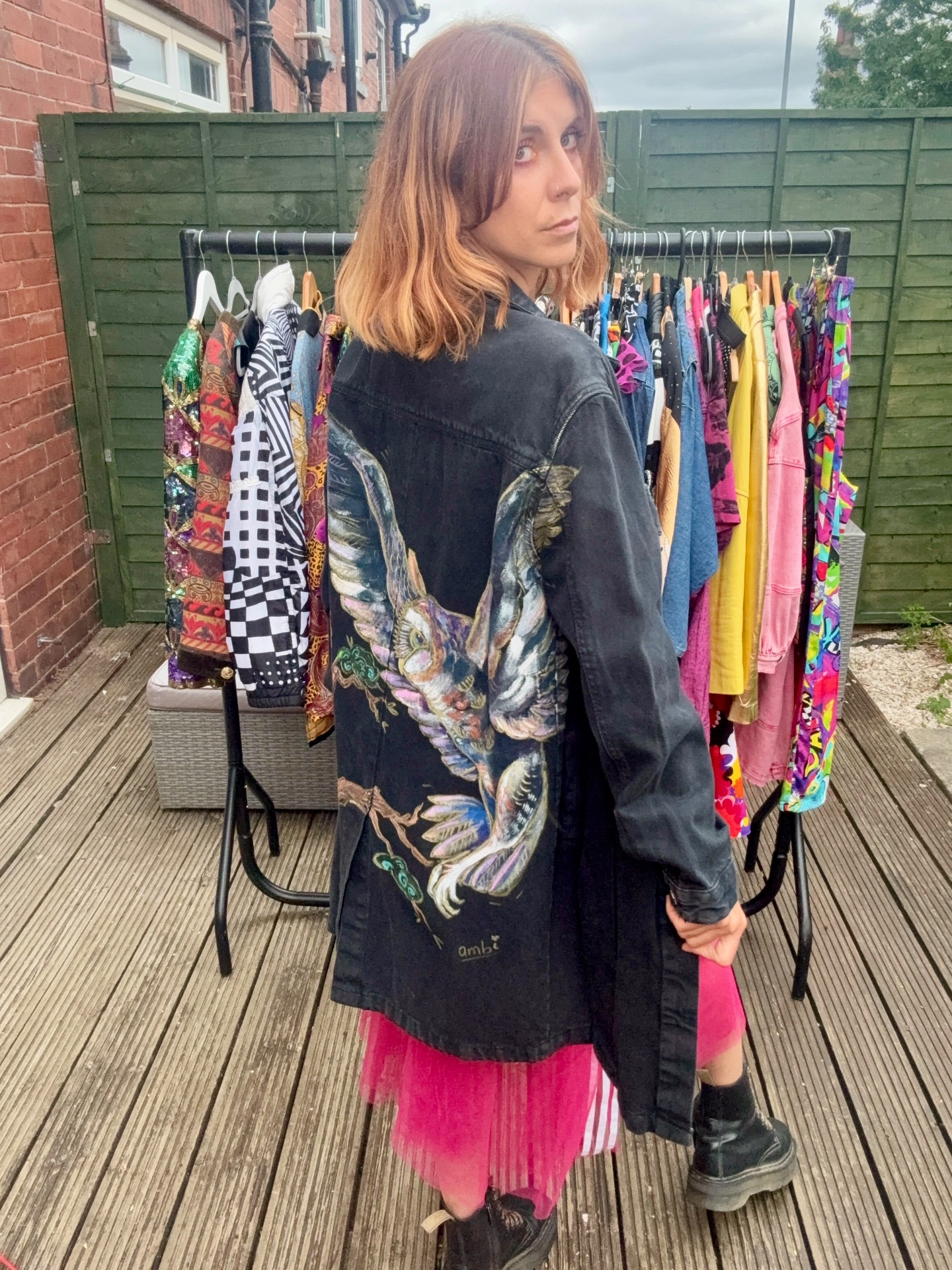 Vintage Hand-Painted Denim Jacket