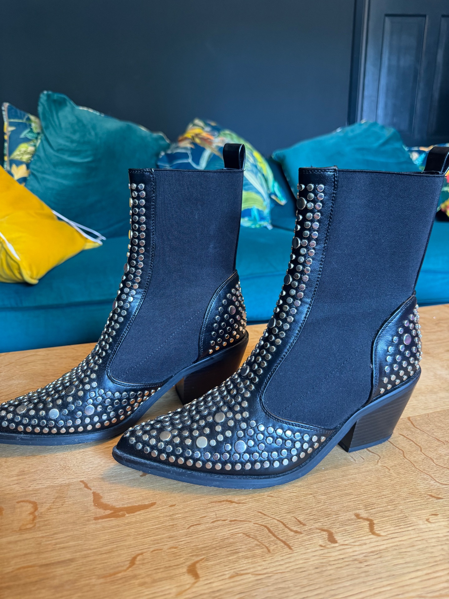 Studded Ankle Boots - size 5