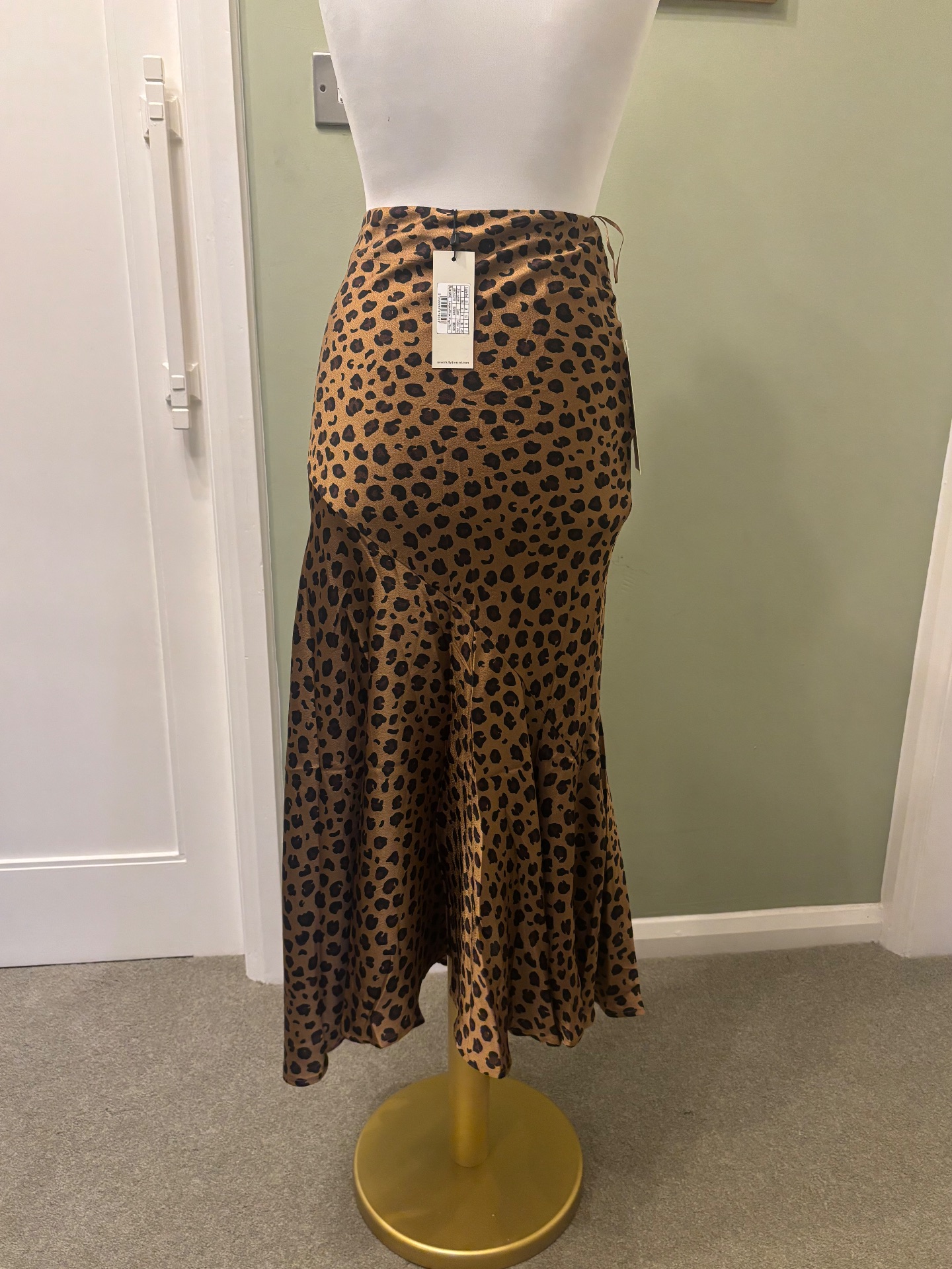 Never Fully Dresssd leopard print silk skirt