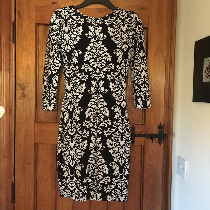 Black & White Sequin Dress