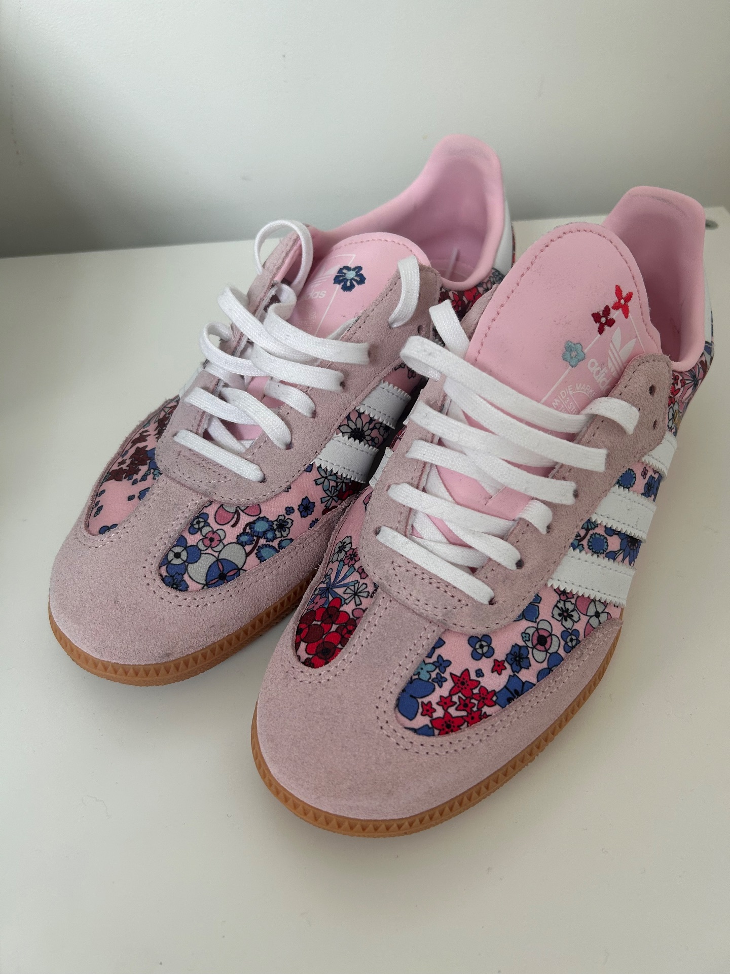 Beautiful pink Adidas Liberty Samba Trainers