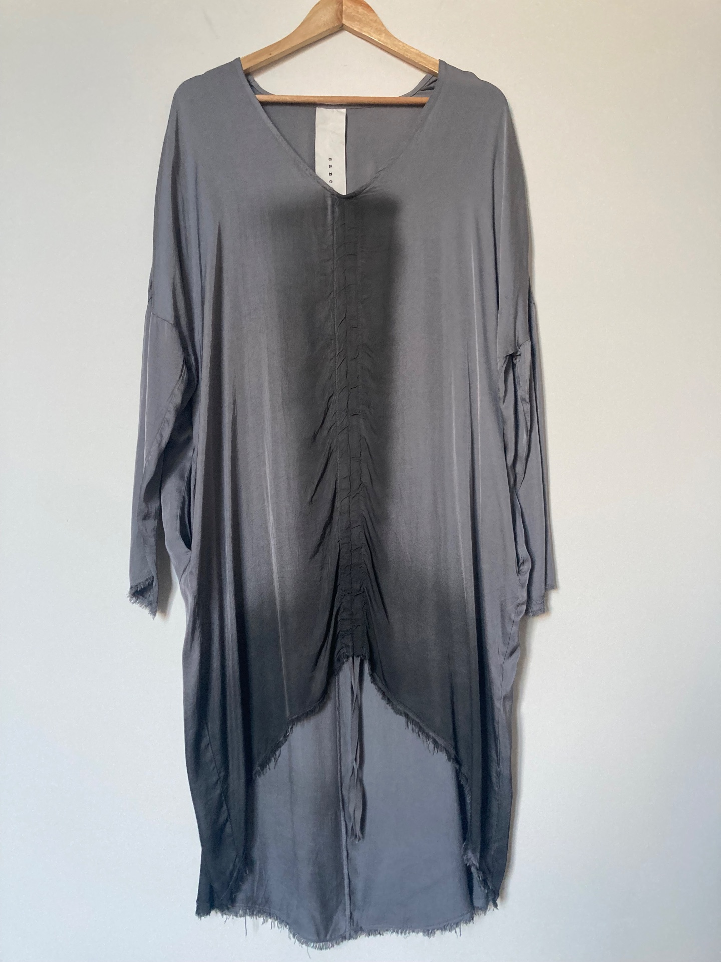 Sanctamuerte Grey Shirt Dress / Tunic One Size