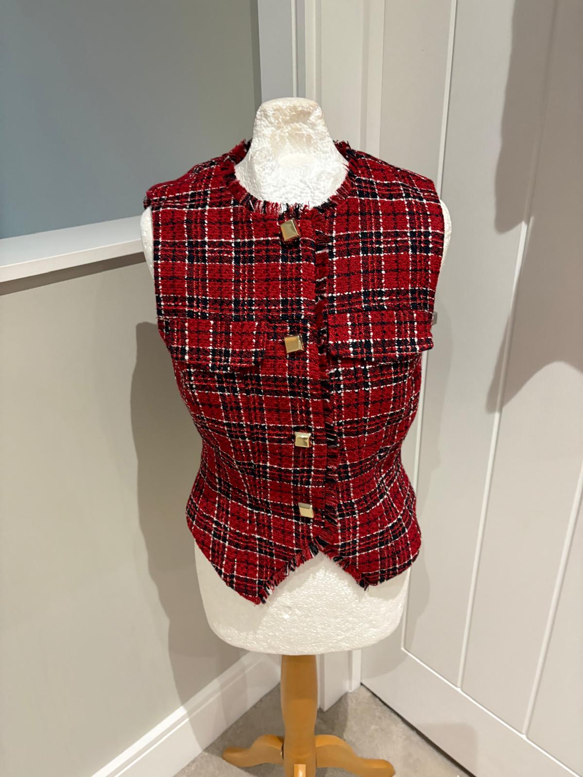 River island Boucle tartan waistcoat 10
