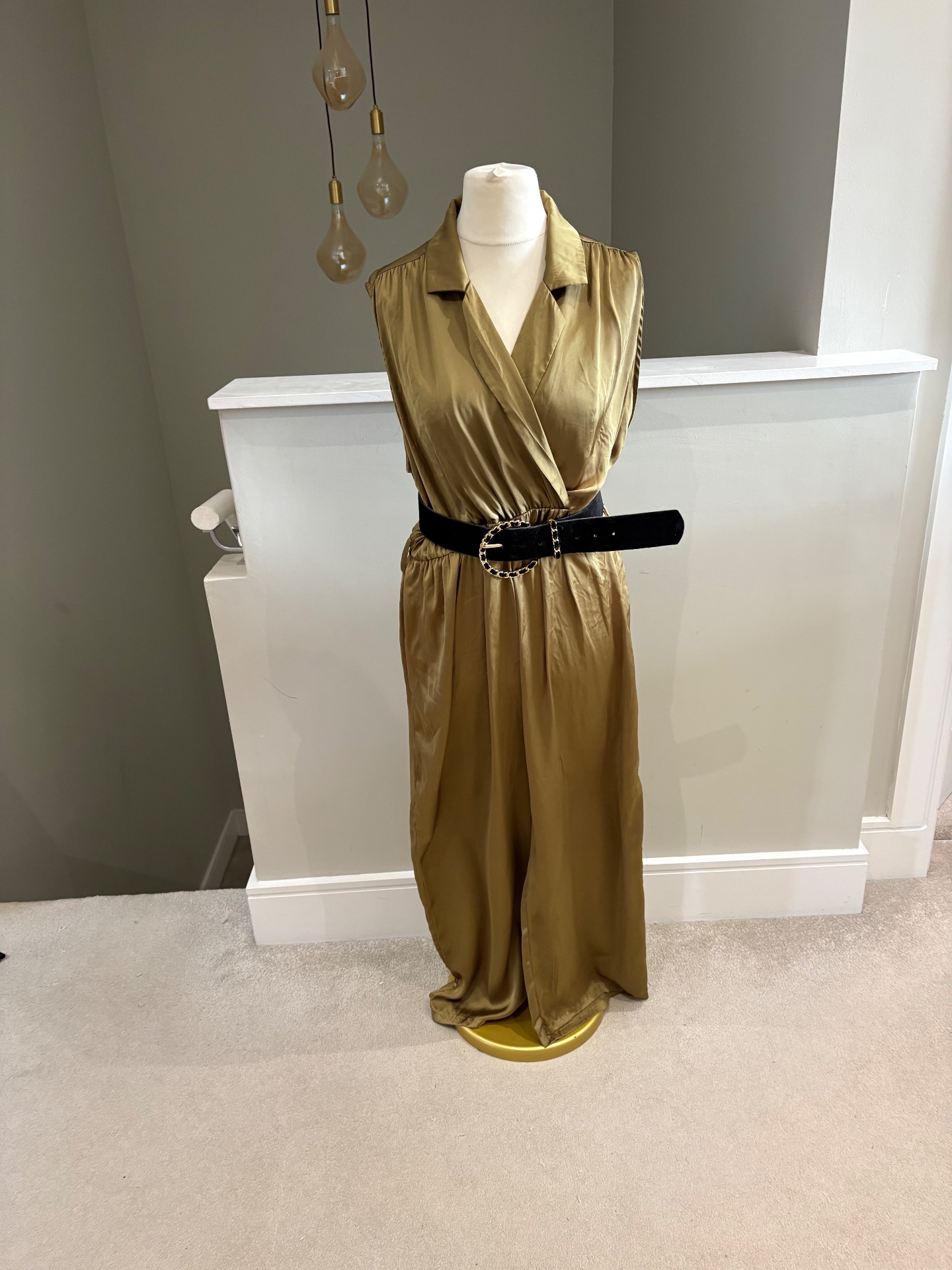 Zara khaki jumpsuit medium 10-12
