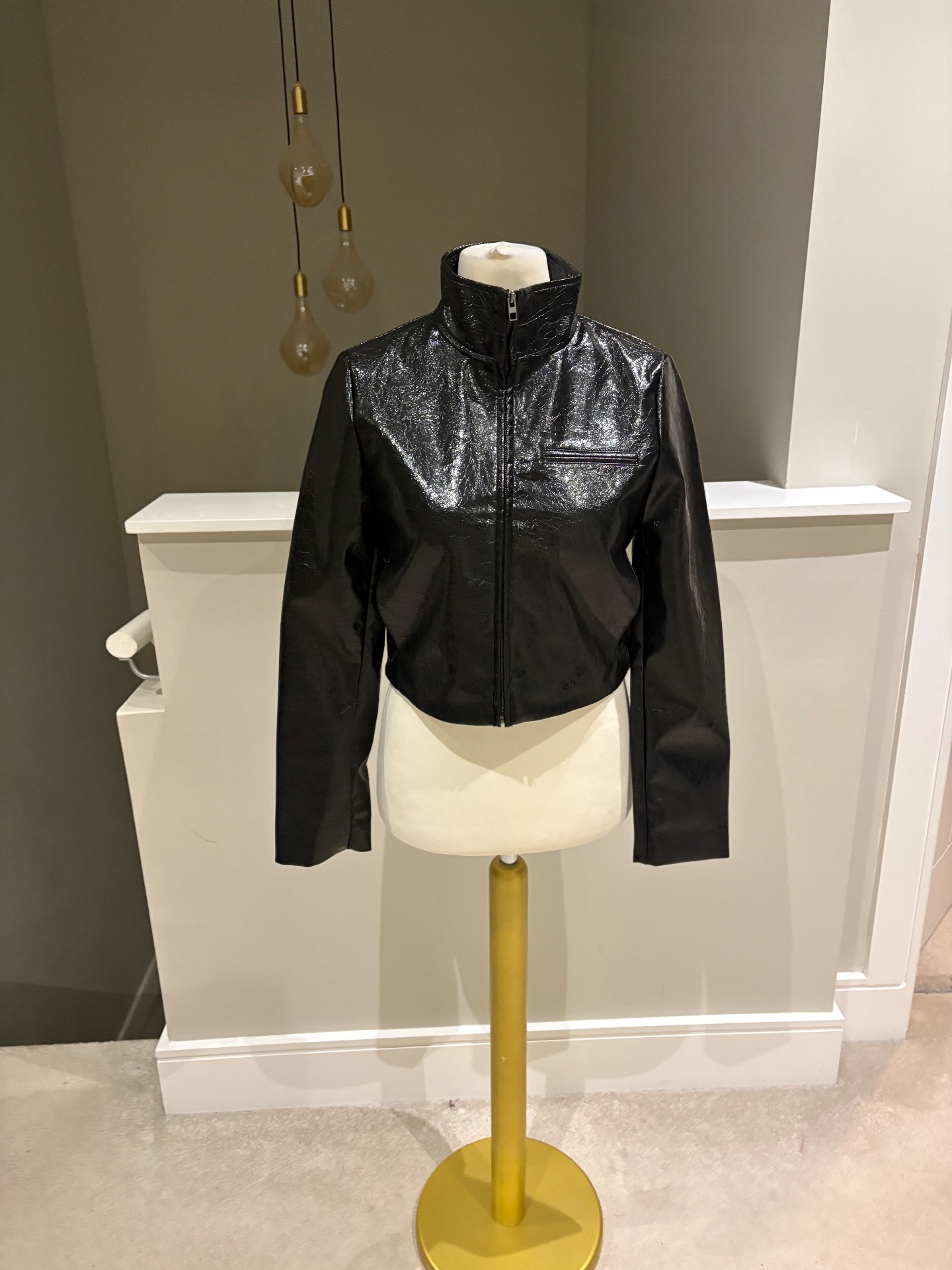 Zara faux leather jacket medium