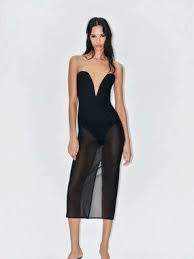 Zara black dress small 8