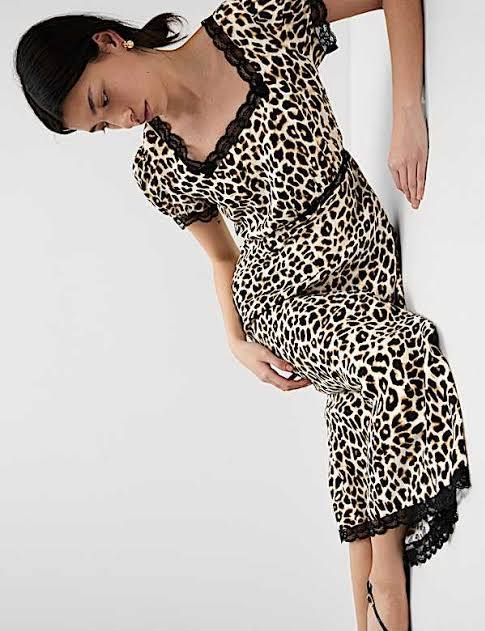 Marks & Spencer leopard print dress 8