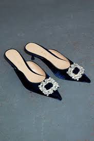 Never fully dressed velvet sequin shoes