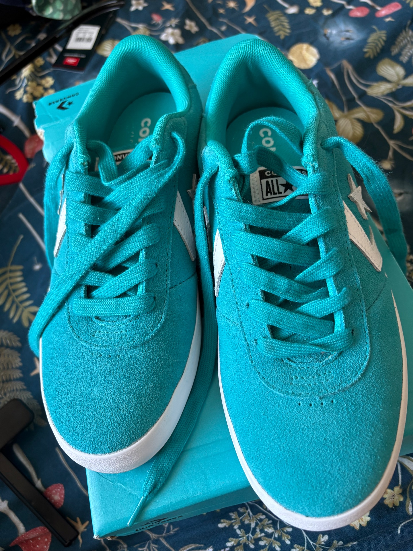 Converse point star turquoise trainers size UK6