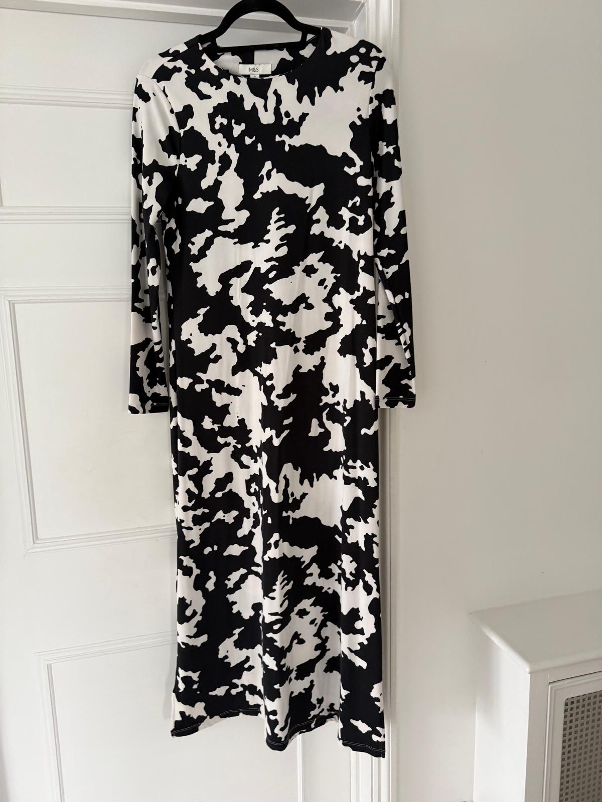 M&S Cow Print Maxi dress Size 10