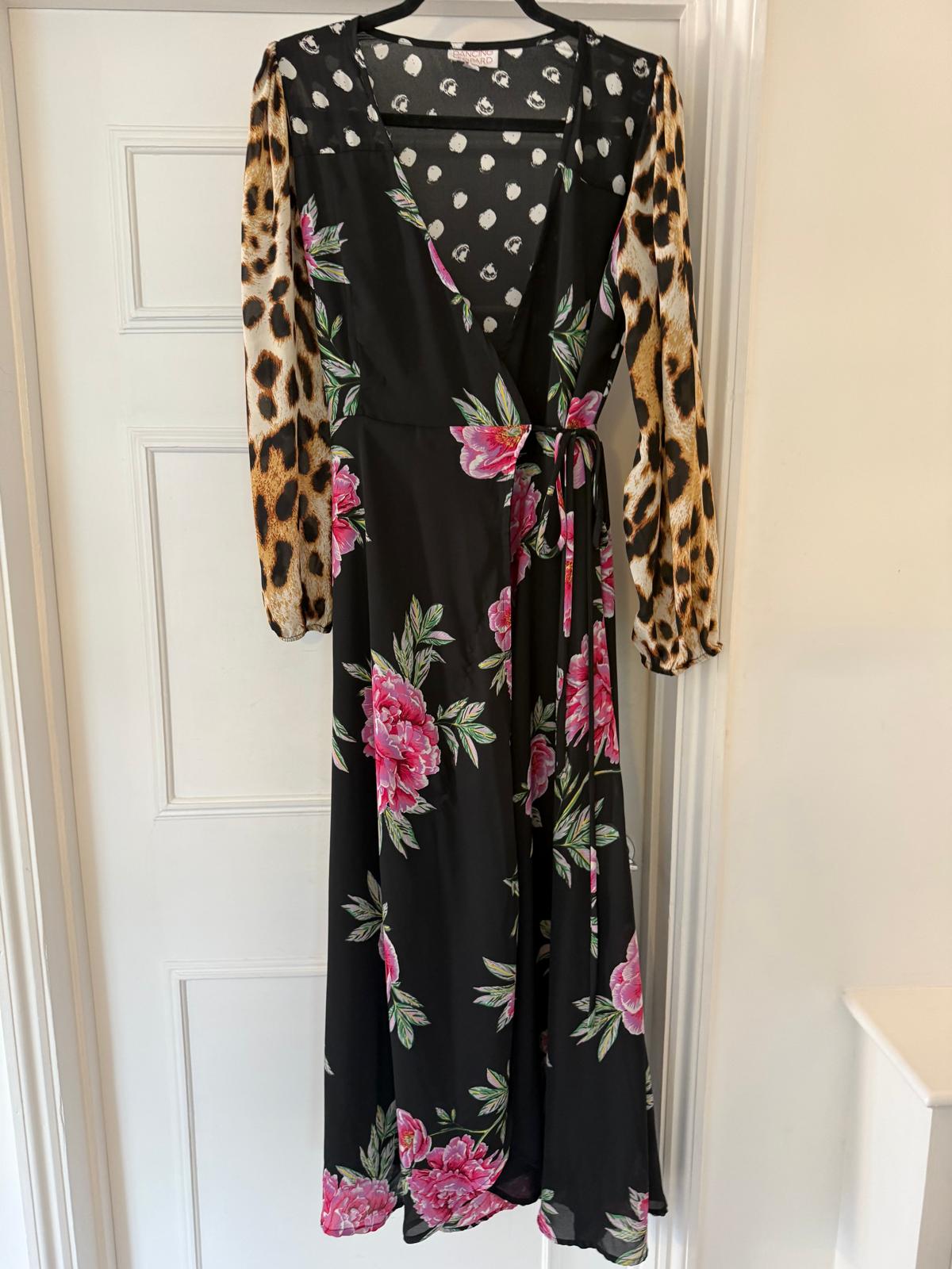 Dancing Leopard multi wrap dress size 12