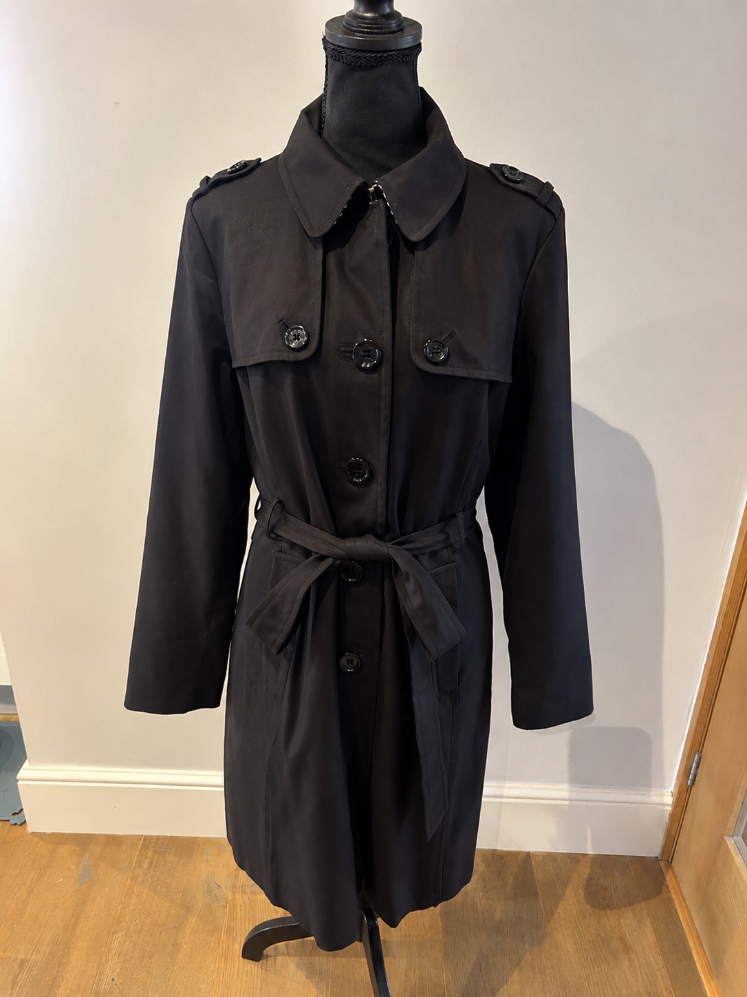 Kate Spade New York Black Trench Coat – RRP £495 Size 14-16