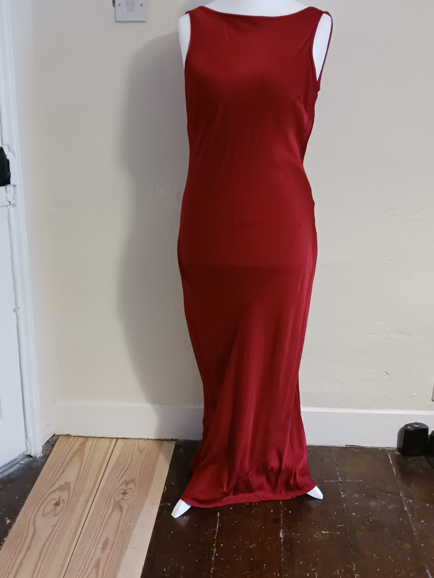 Next Red column Maxi dress
