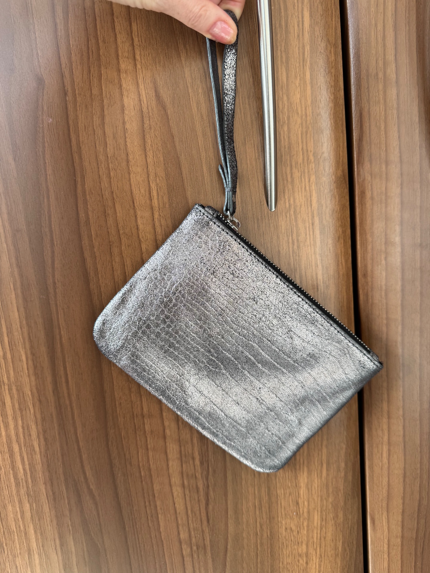 Accessorize Small leather pouch clutch