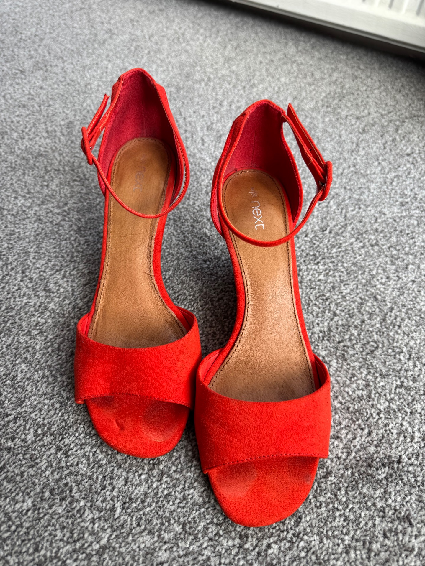 Orange Next wedge heels