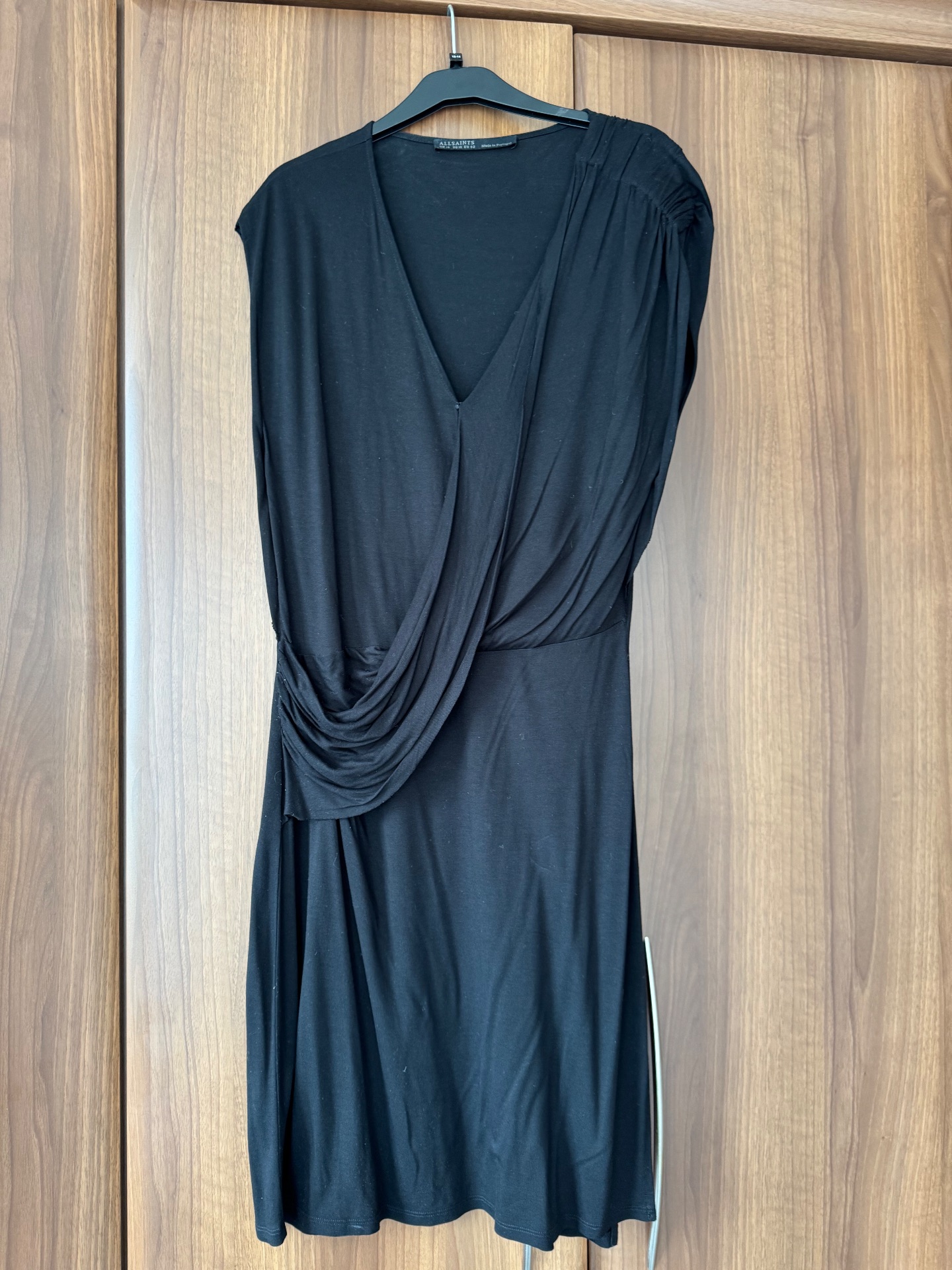 All Saints black jersey dress
