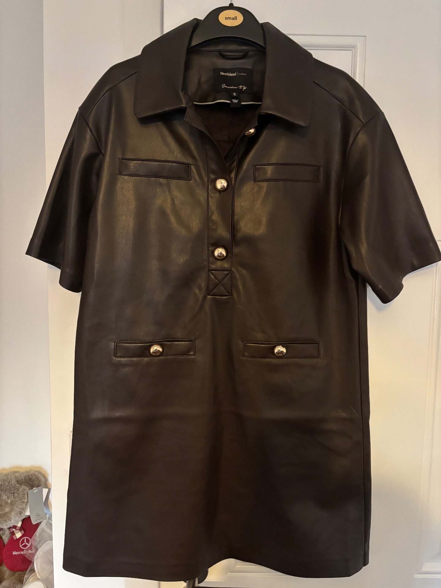 River Island Pleather Tunic Dress Size 8