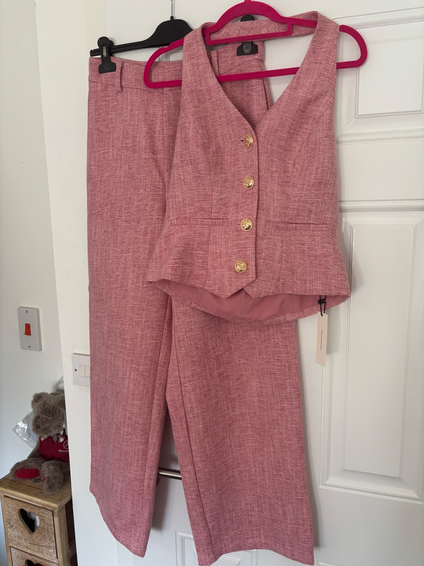 Commence Pink Trouser Suit Size Small