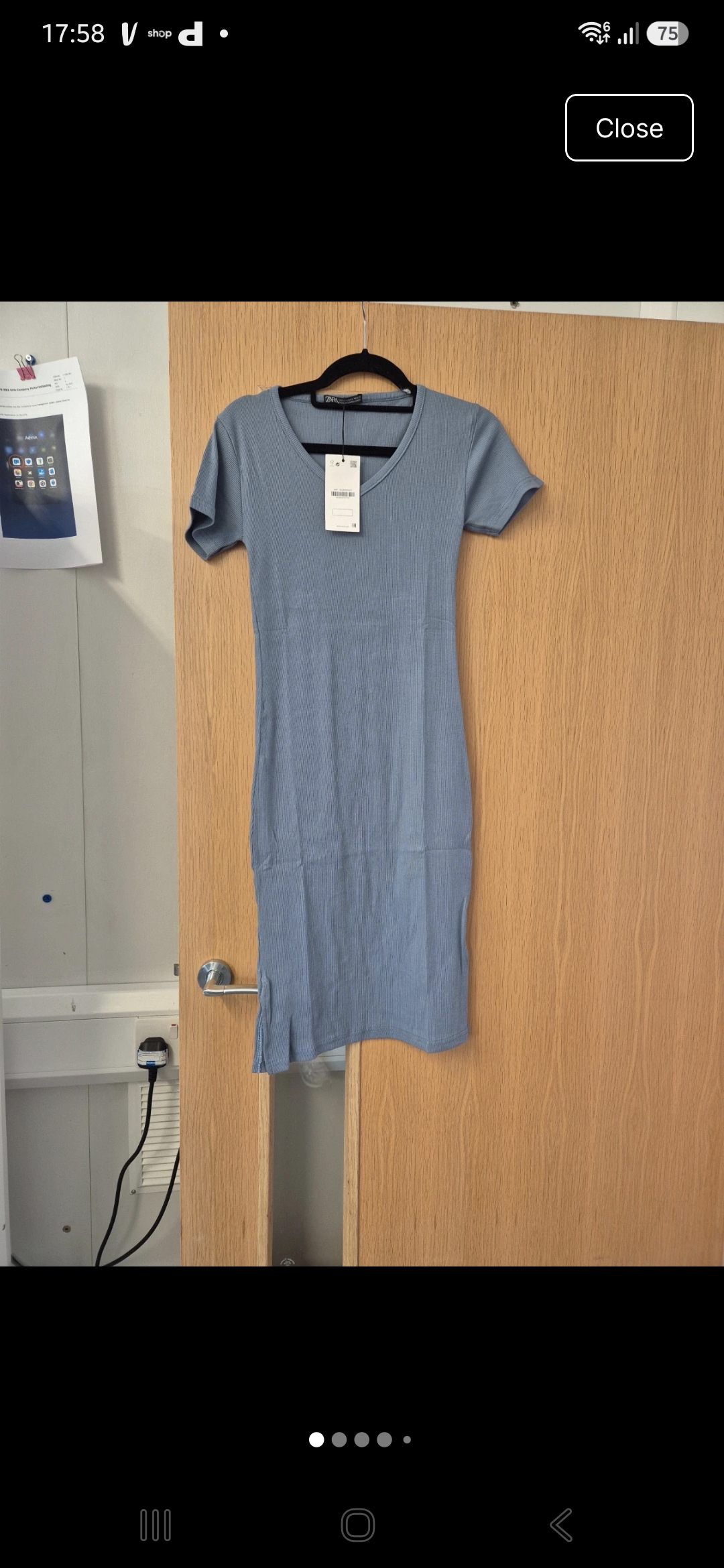 Zara ribbed bodycon Dress. Size M