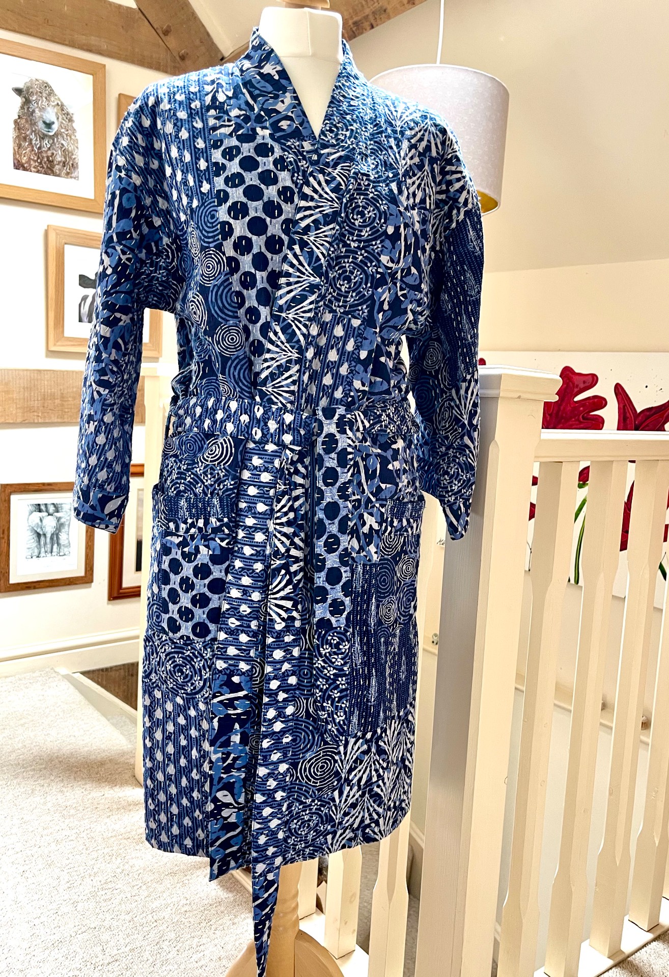 Kimono style housecoat
