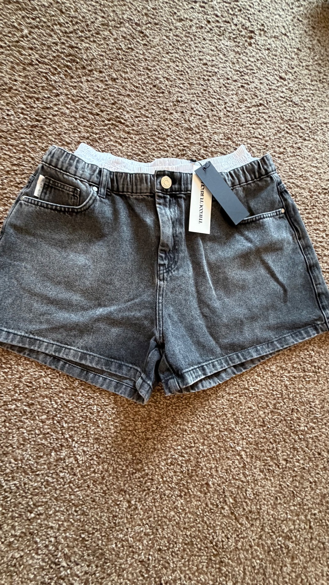 The Couture Club Double Layer Boxer Denim Shorts