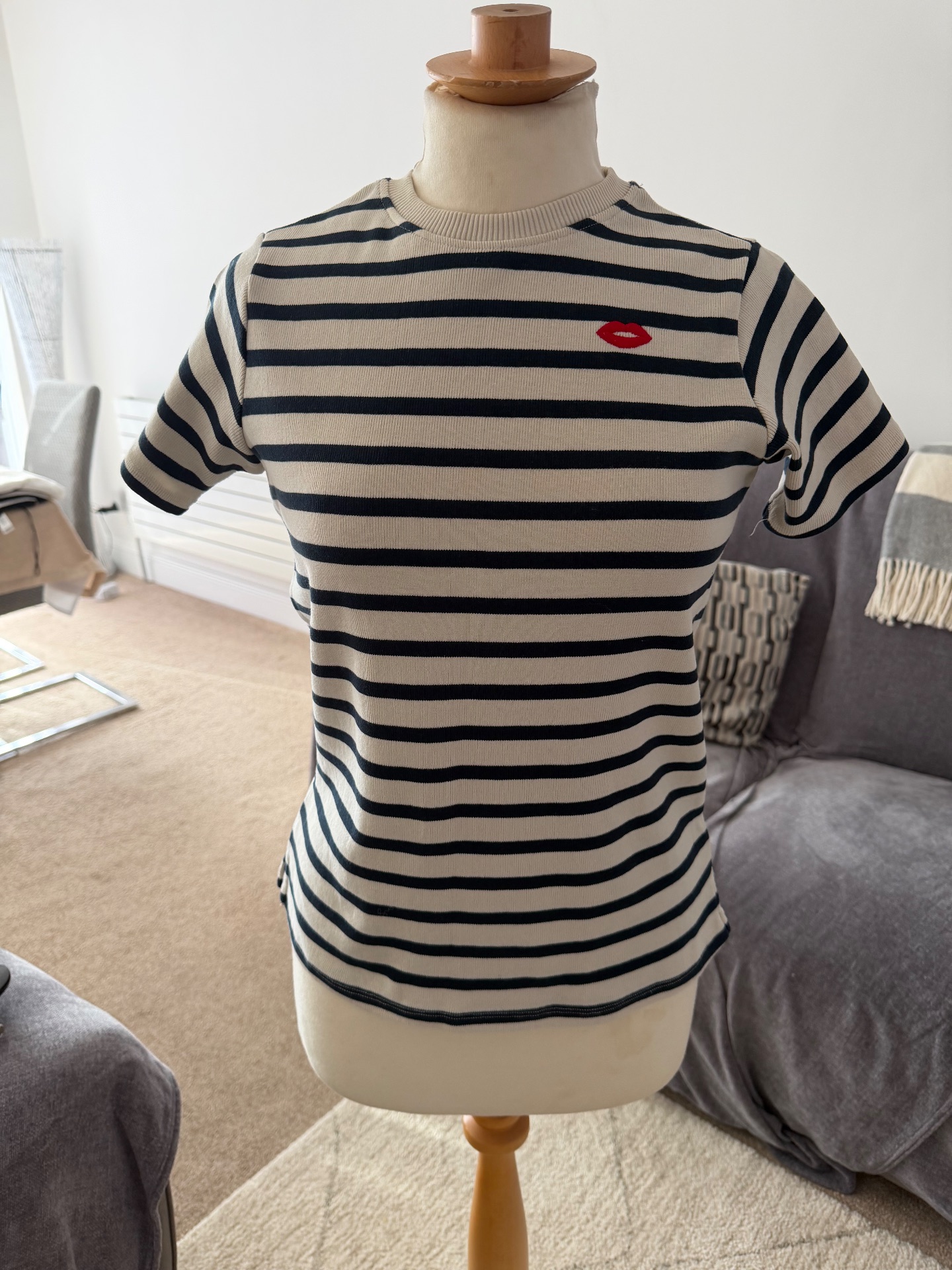 New without Tags: Khost Breton Stripe Short Sleeve Top