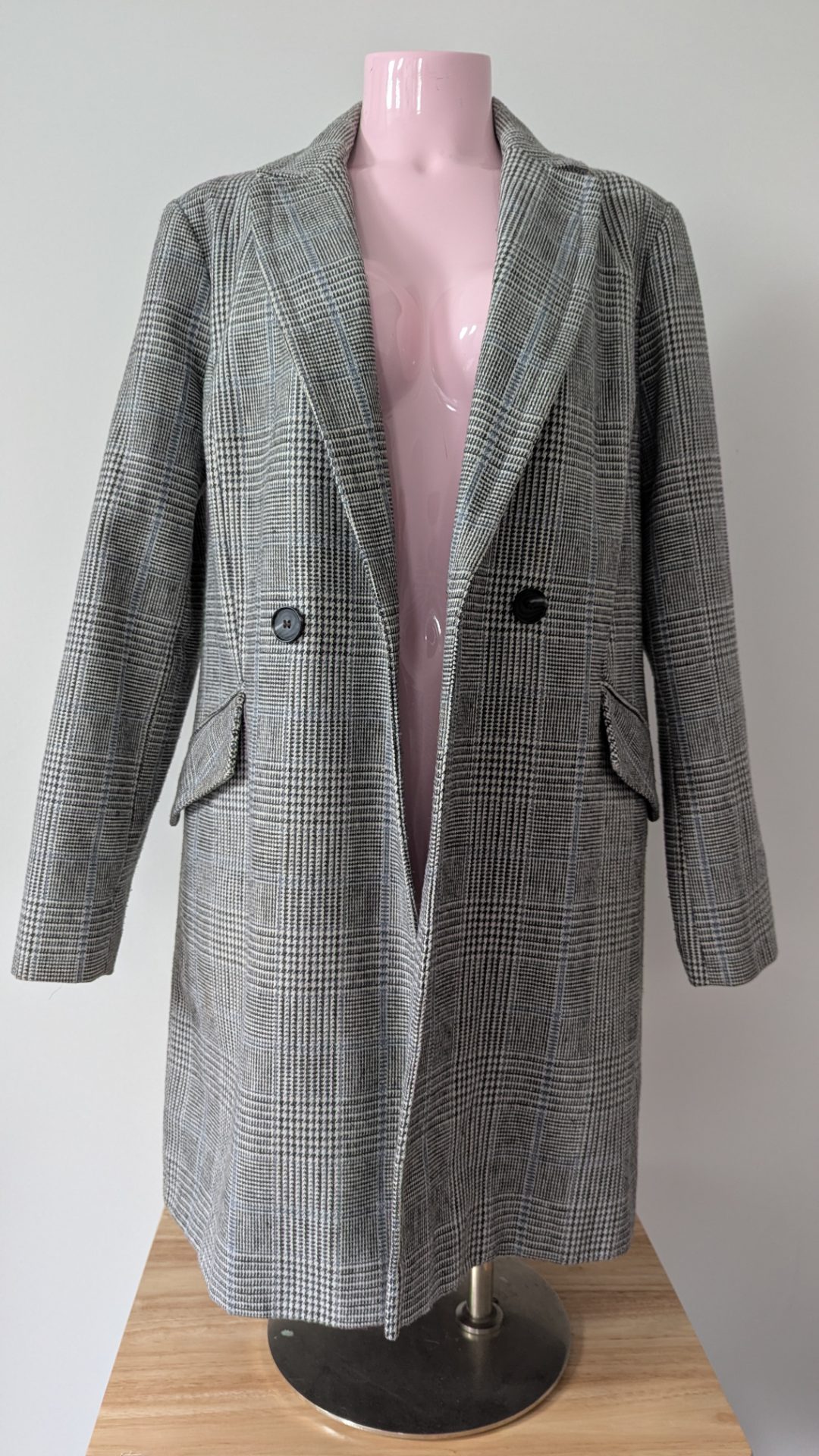 Dorothy Perkins Fine Checked Size 8 Long Jacket