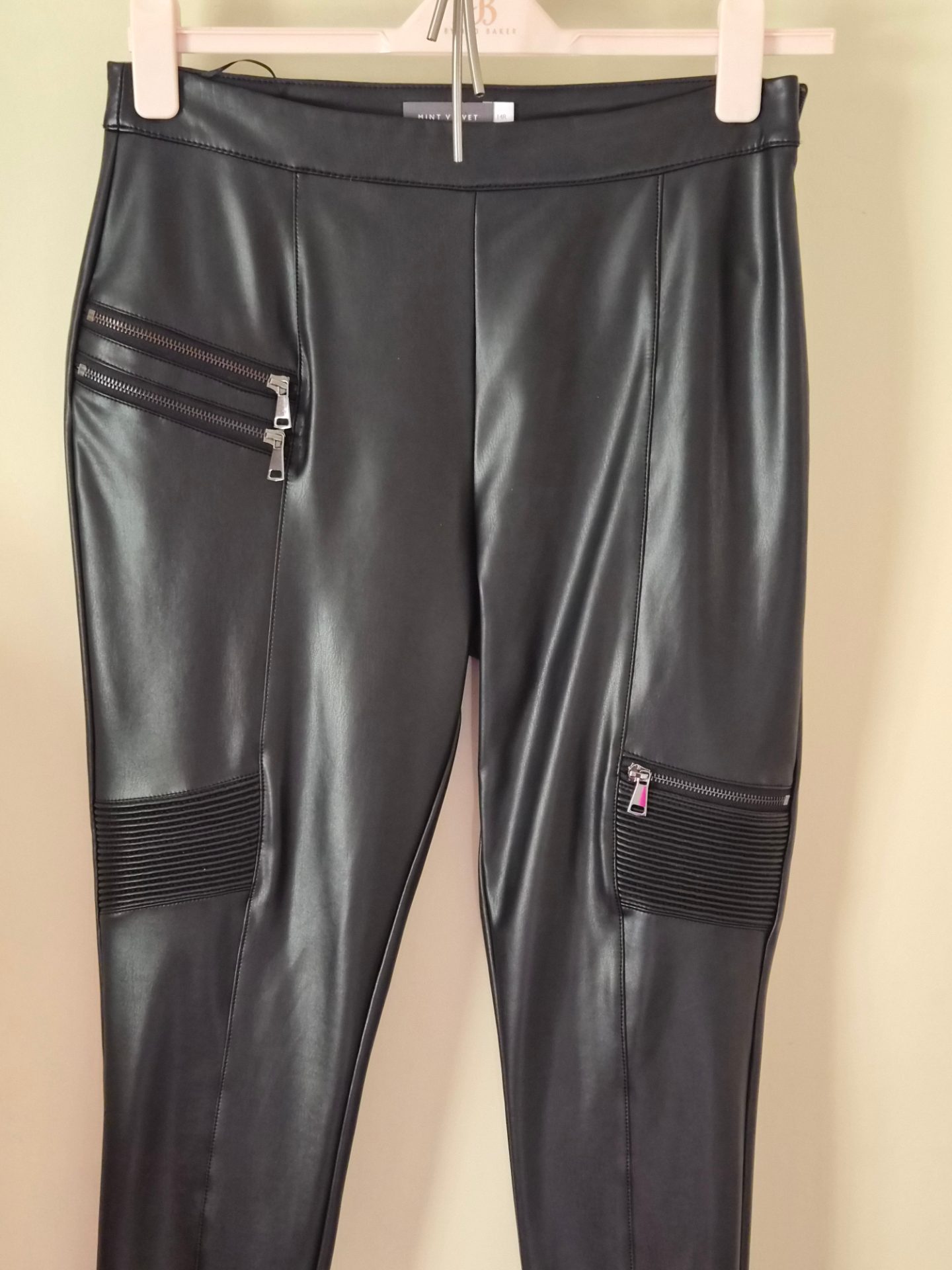 Bnwot. Size 12 Mint velvet faux leather  trousers.
