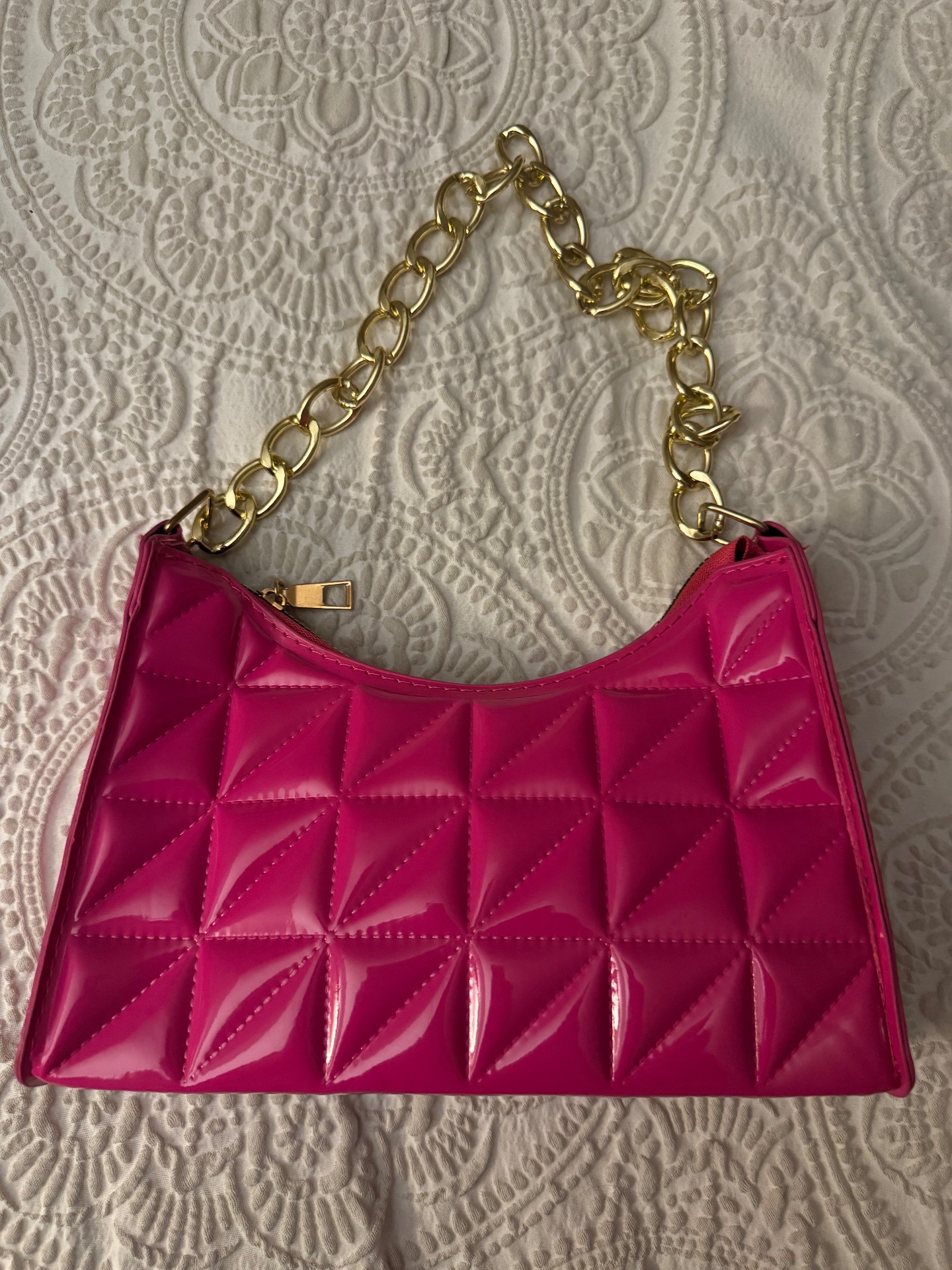 Shocking pink bag