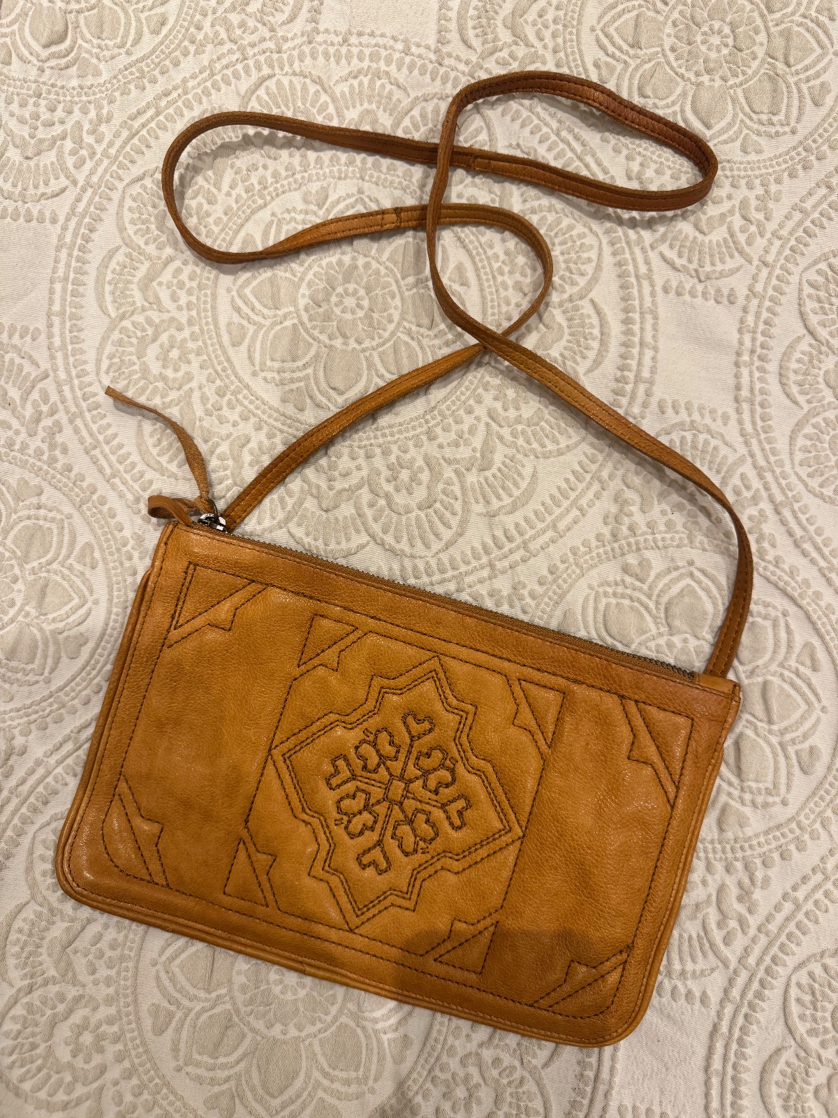 TOPSHOP REAL LEATHER CROSSBODY BAG