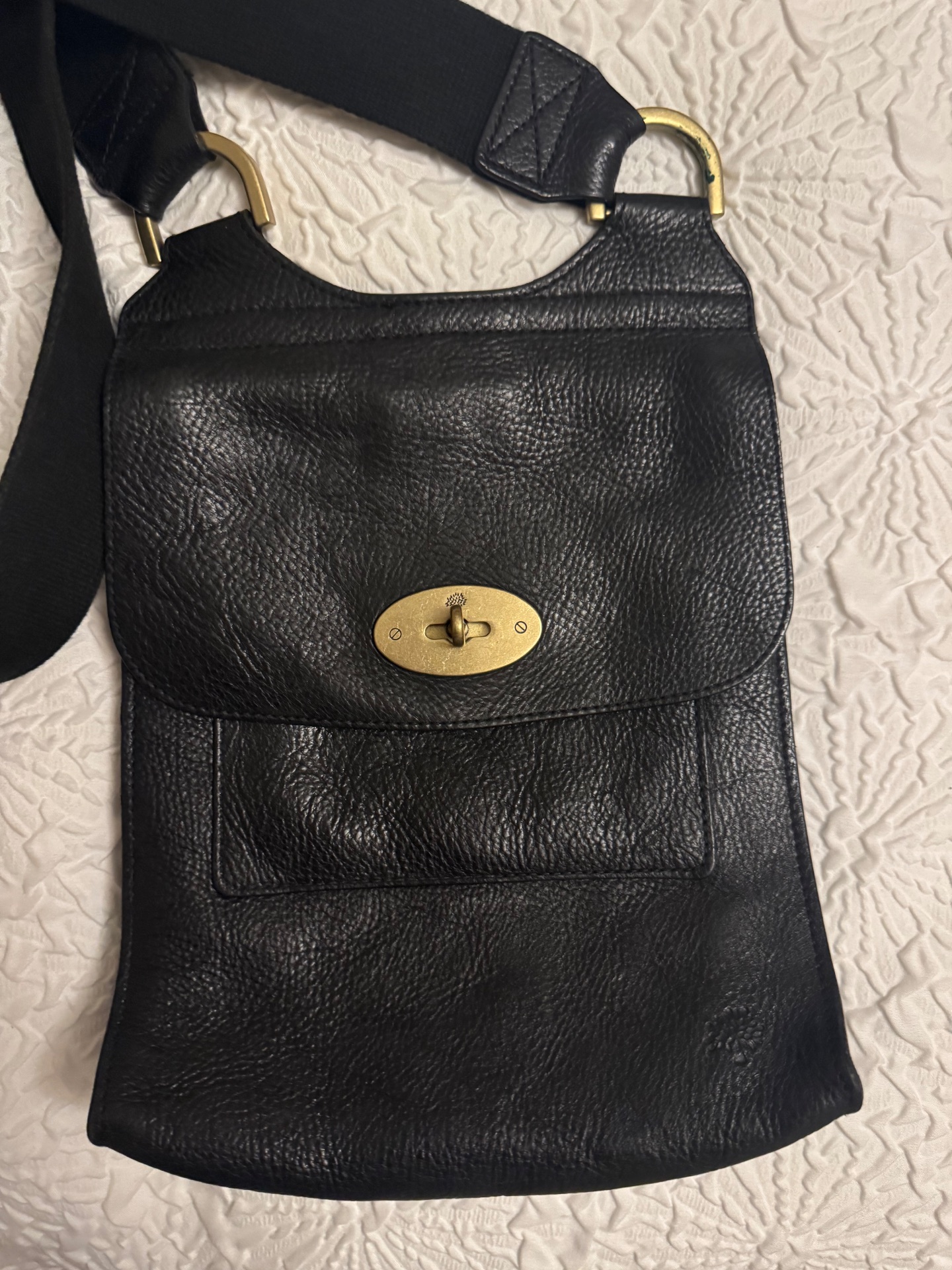 MULBERRY BLACK LEATHER CROSSBODY BAG