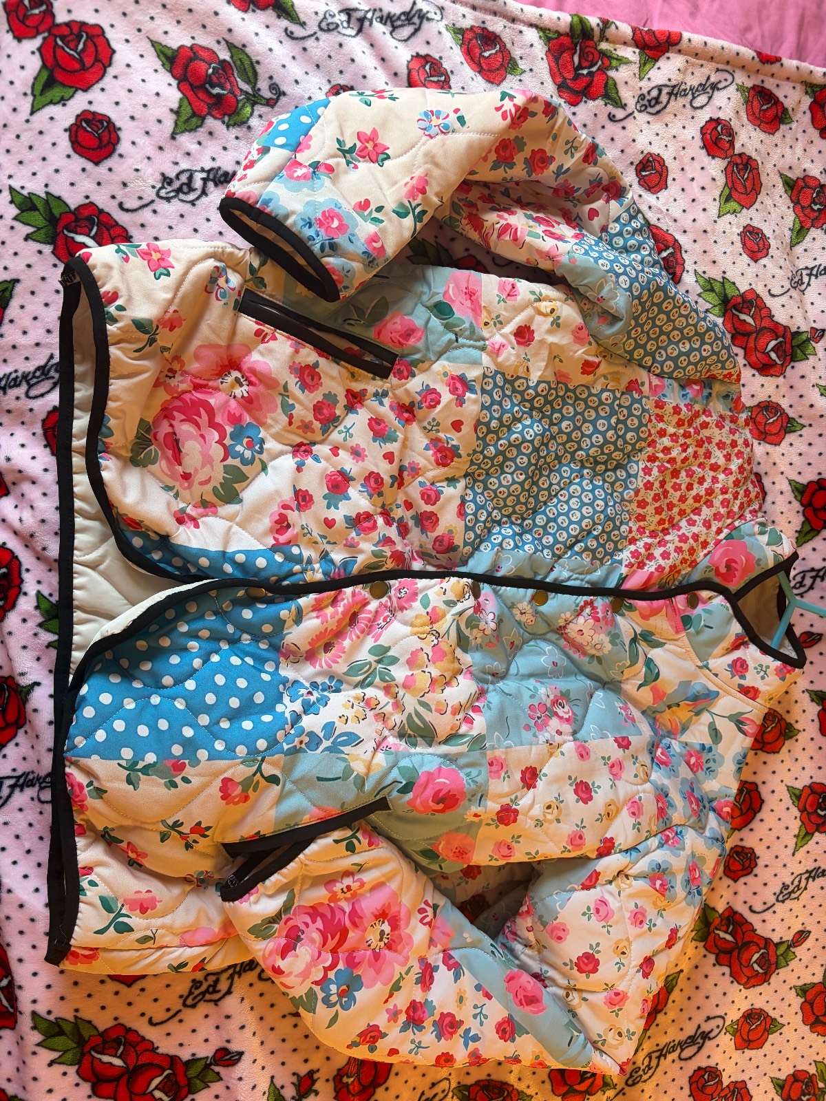 Quilted patchwork coat 12