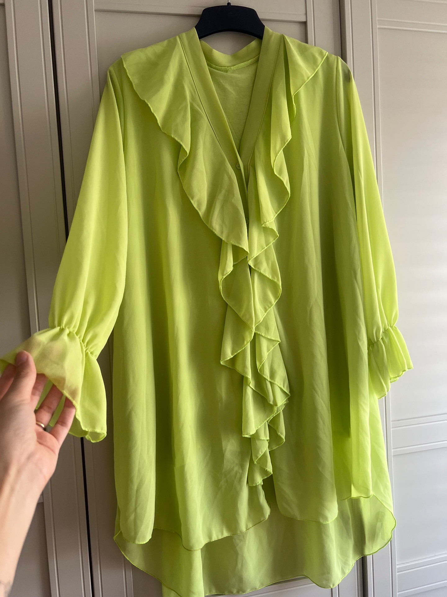 Made in Italy lime long blouse one size