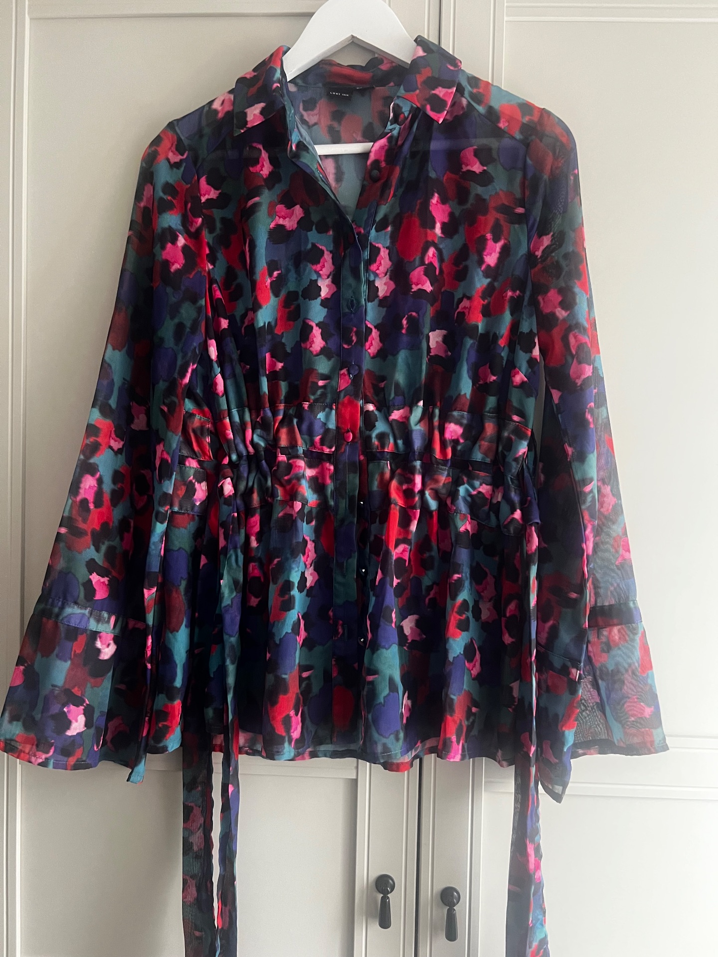 Lost ink leopard blouse size 10
